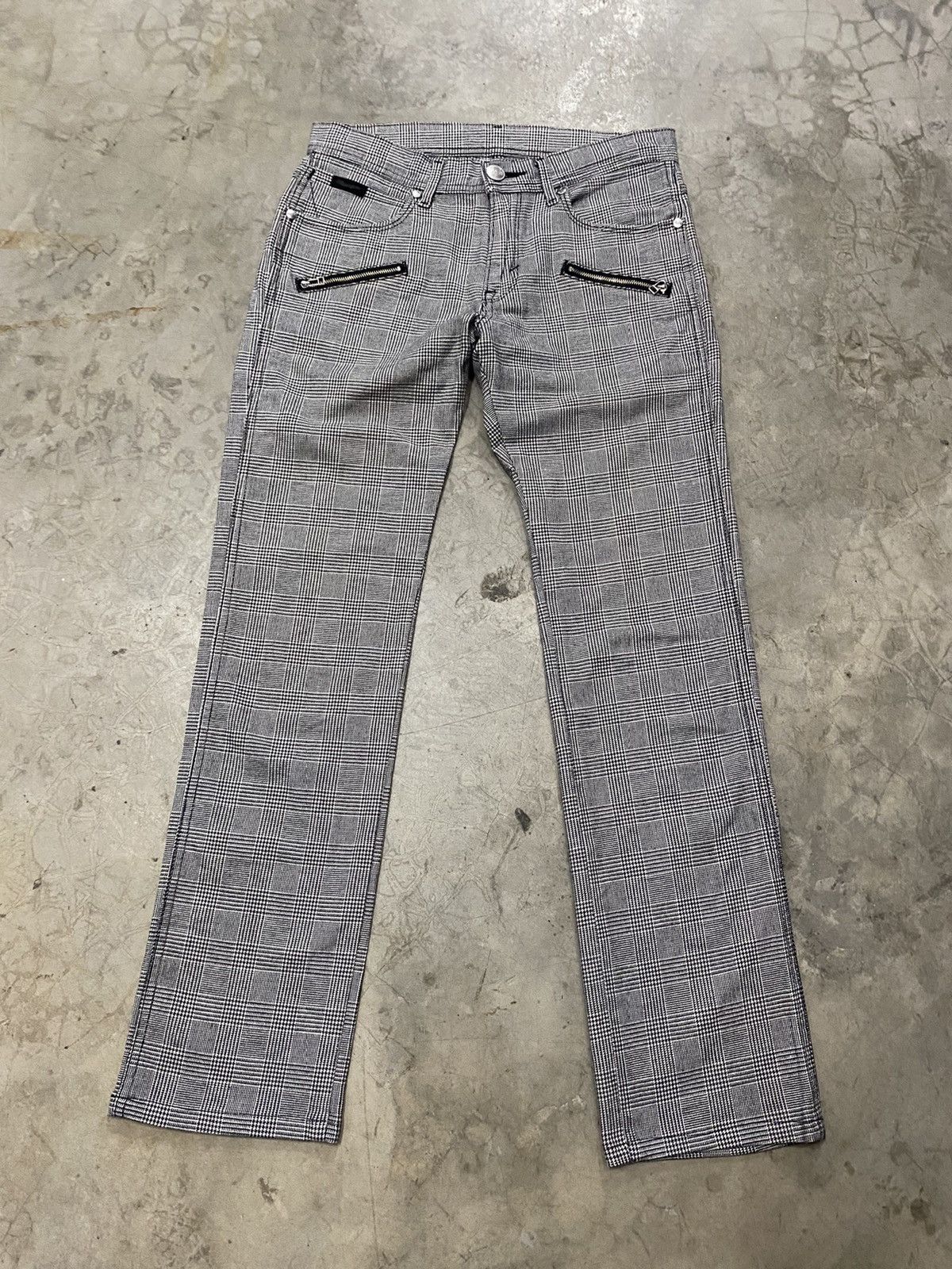 Hysteric Glamour × Le Grande Bleu (L.G.B.) × Wrangler Japanese Wrangler Checked Gothic Punk Zip Slim Stretchable Size US 30 / EU 46 - 1 Thumbnail