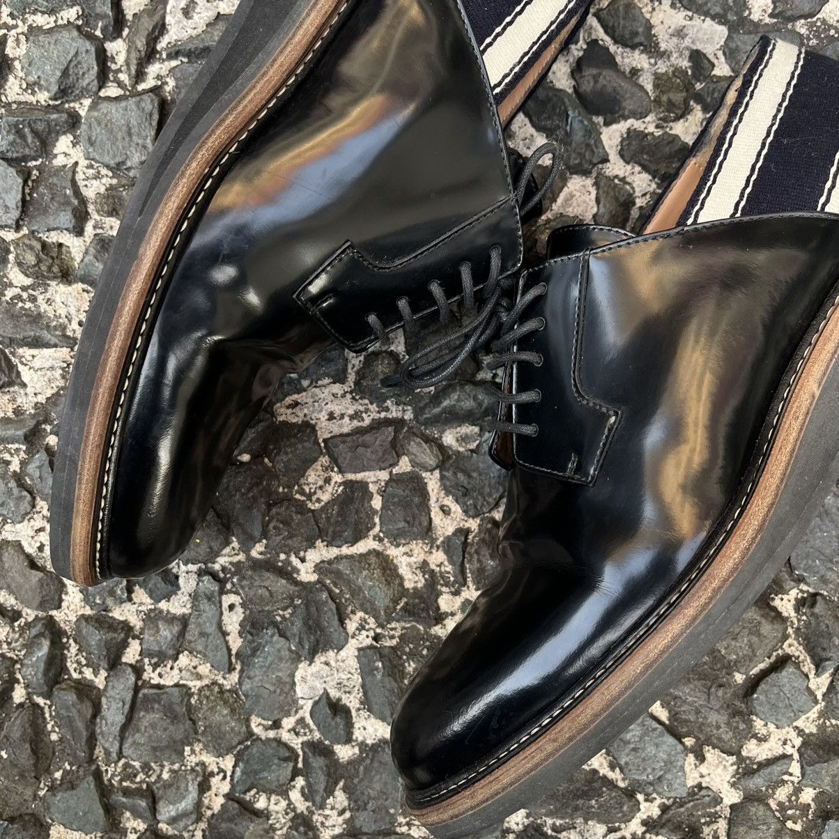 Dries Van Noten Dries Van Noten Striped Heel Panel Derby Shoes Size US 8 / EU 41 - 11 Thumbnail