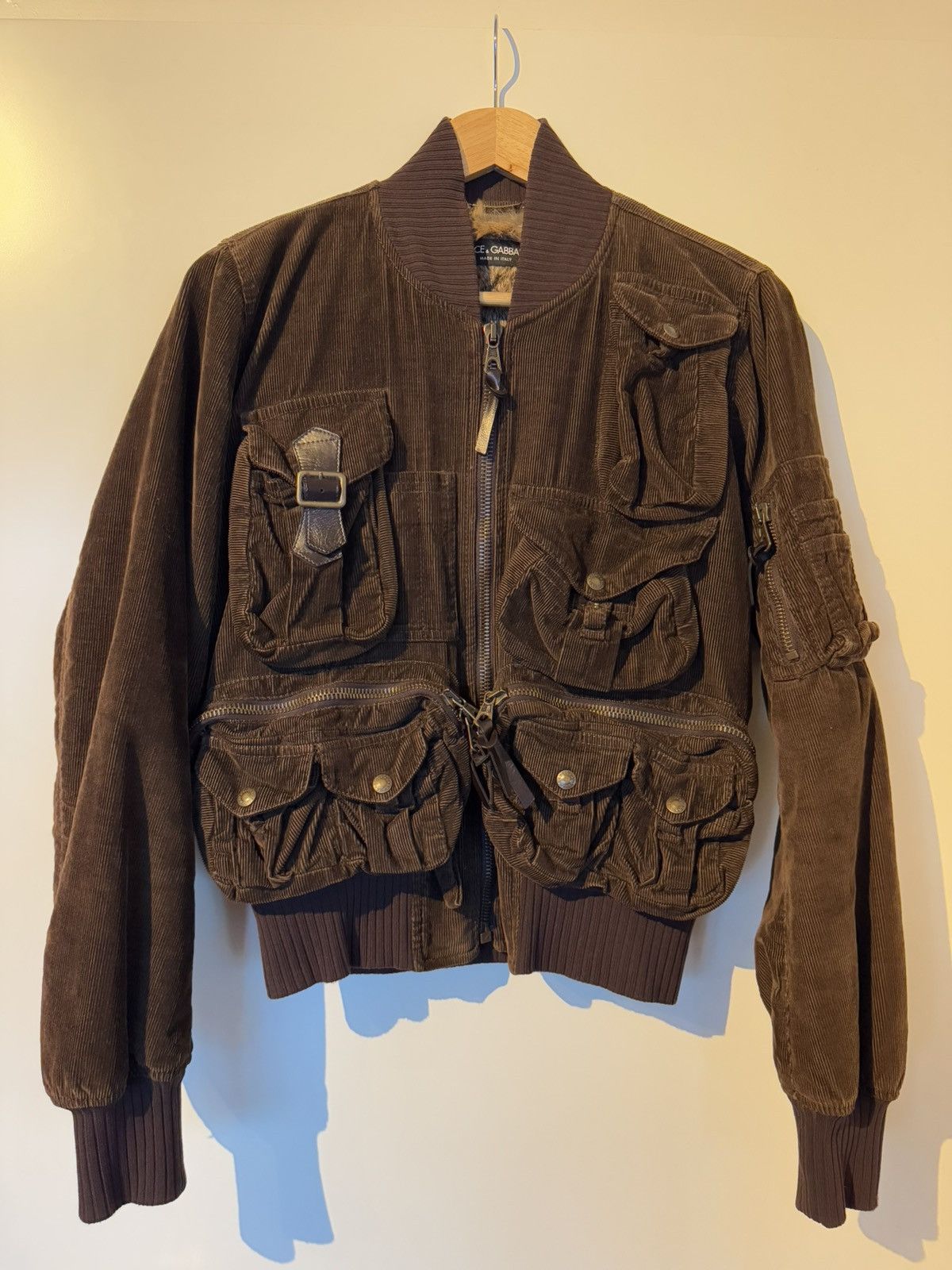 Dolce & Gabbana AW03 Dolce & Gabbana Cargo Pocket Rabbit Fur Hunting Jacket Size US XS / EU 42 / 0 - 1 Thumbnail