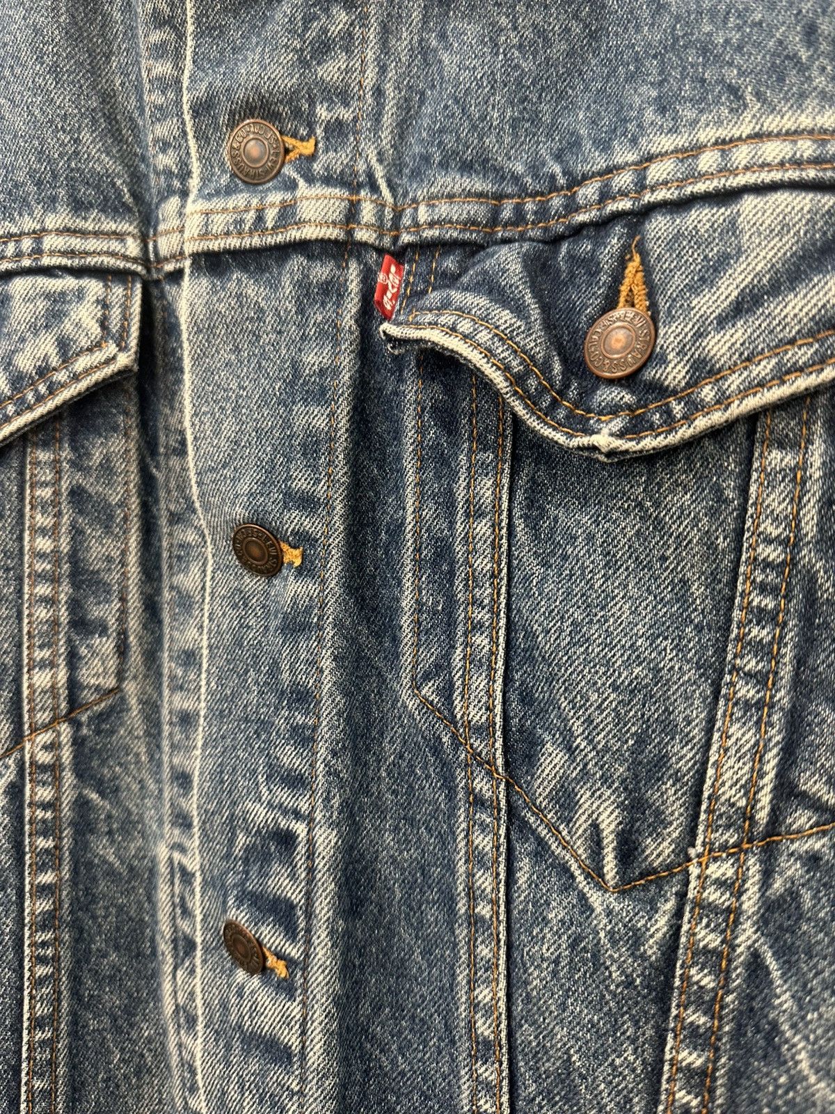 Levi's Vintage 1980s Levis Denim Trucker Size 44L Size US L / EU 52-54 / 3 - 2 Thumbnail