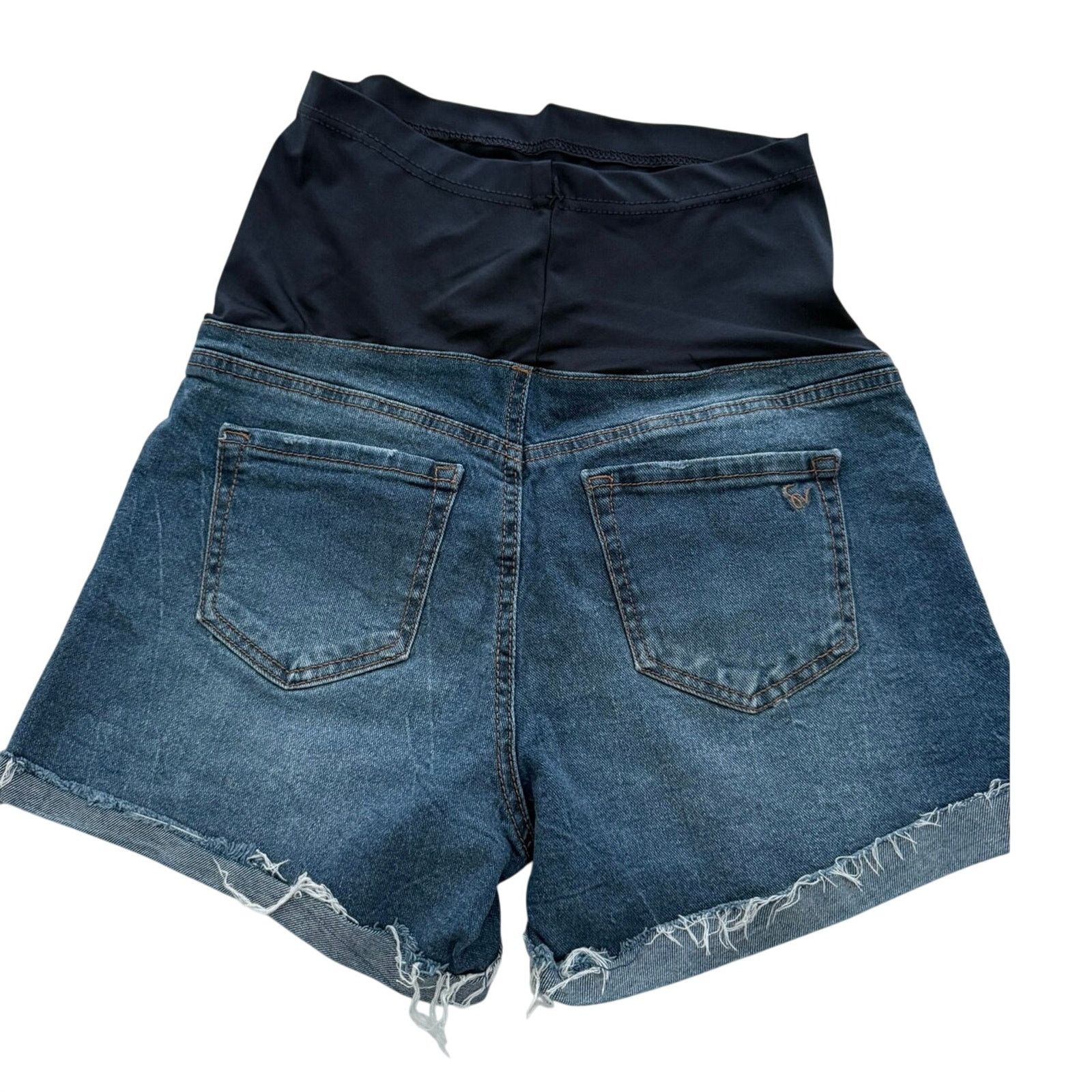 Other Sofia Jeans Maternity Denim Shorts - Size 4 Cuffed Hem Size 27" / US 4 / IT 40 - 2 Thumbnail