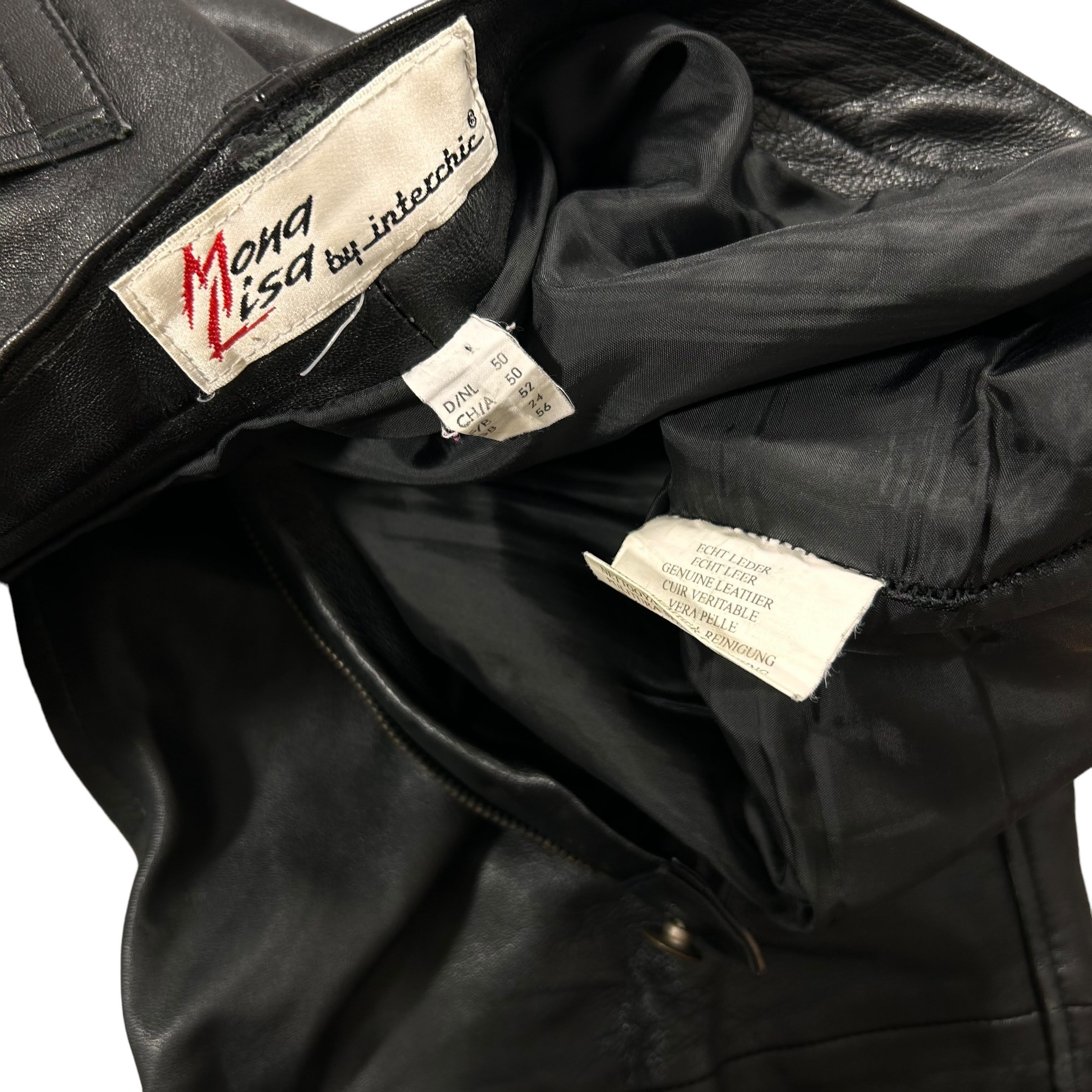 Leather × Vintage Vintage Black Baggy Loose Genuine Leather Pants Size W36 L30 Size US 36 / EU 52 - 10 Thumbnail