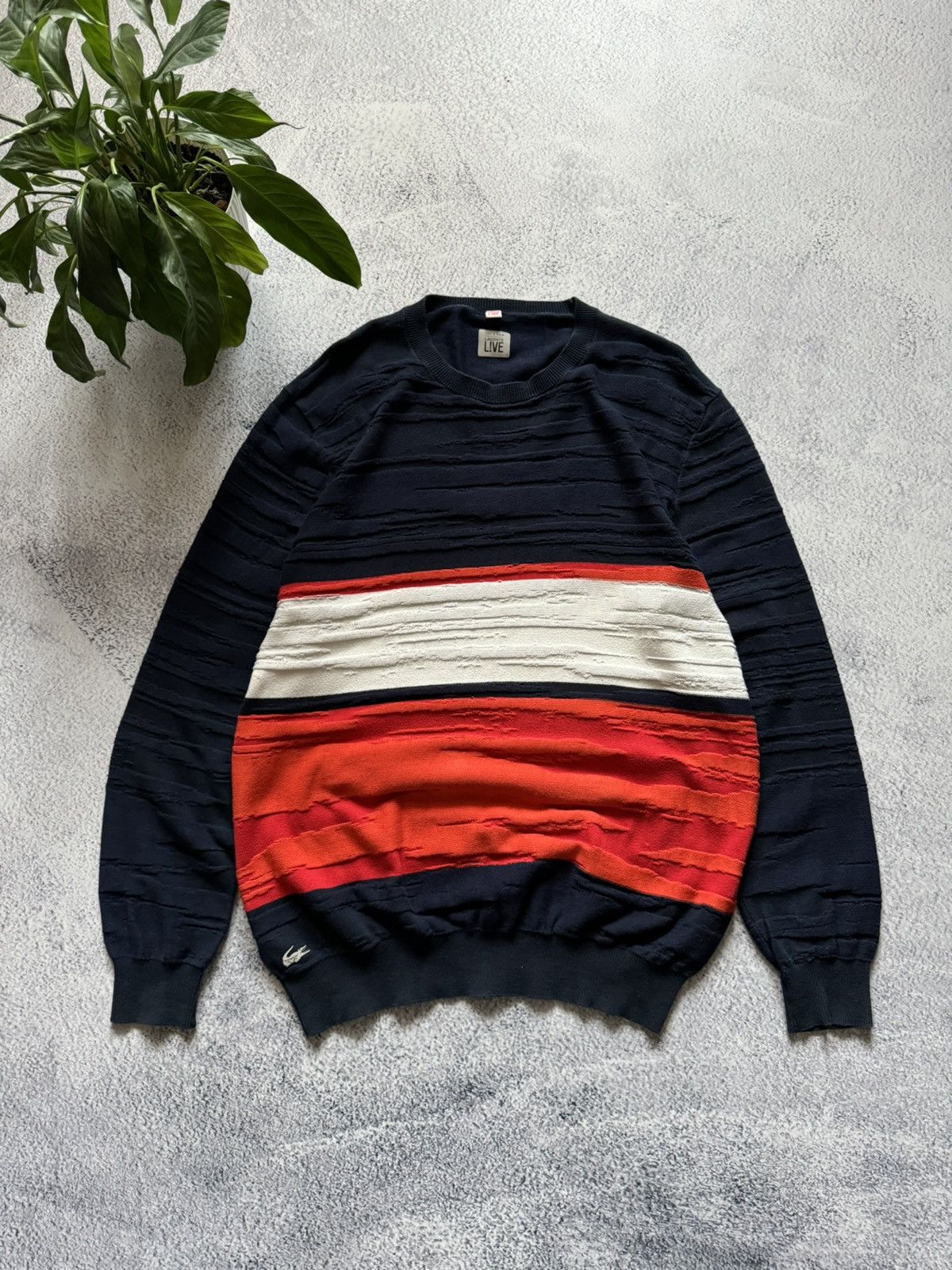 Lacoste × Vintage Vintage Lacoste sweater crewneck men’s M L knitwear 90s Size US L / EU 52-54 / 3 - 1 Thumbnail