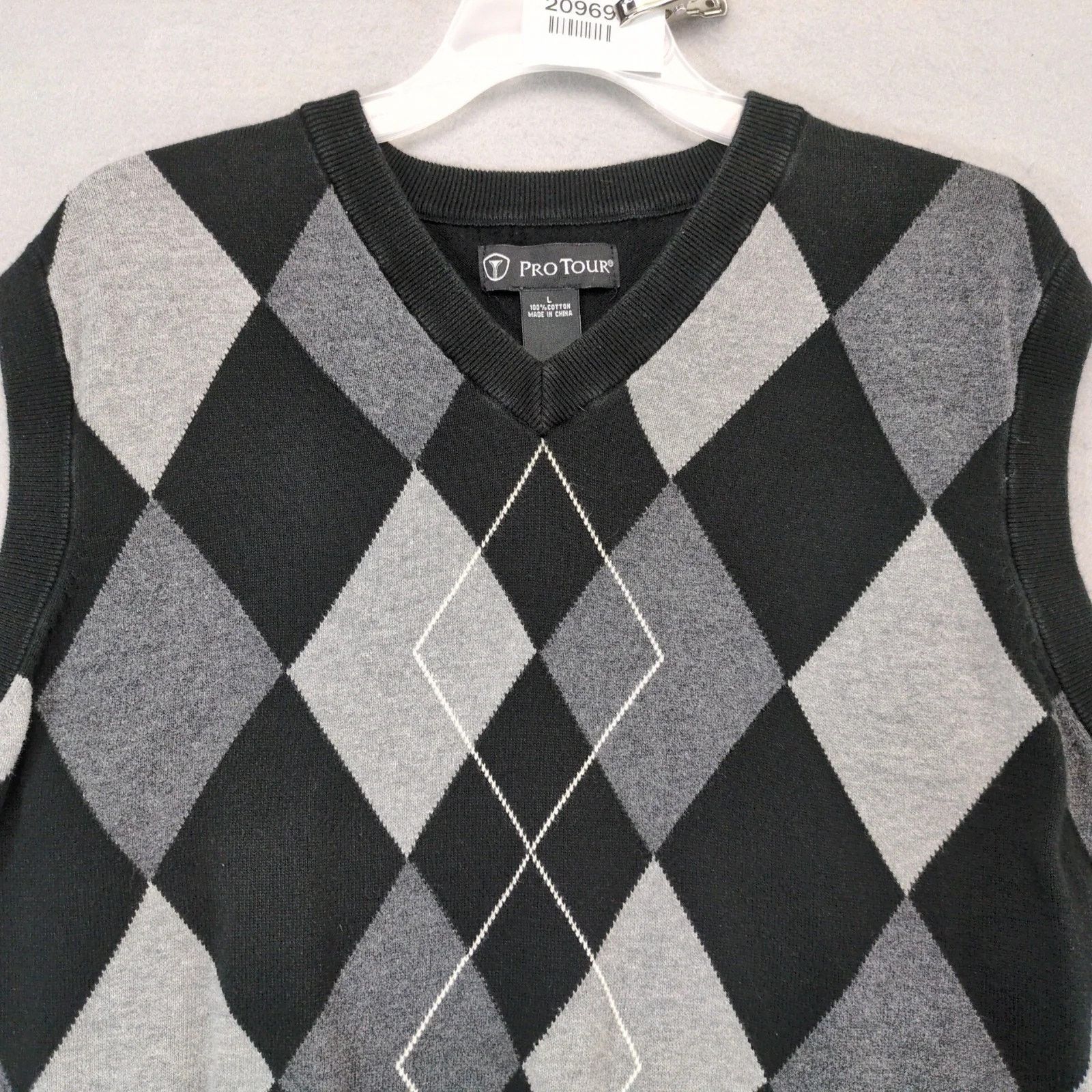 Other Pro Tour Black Gray Argyle Knit Sweater Vest Men's L Size US L / EU 52-54 / 3 - 8 Thumbnail