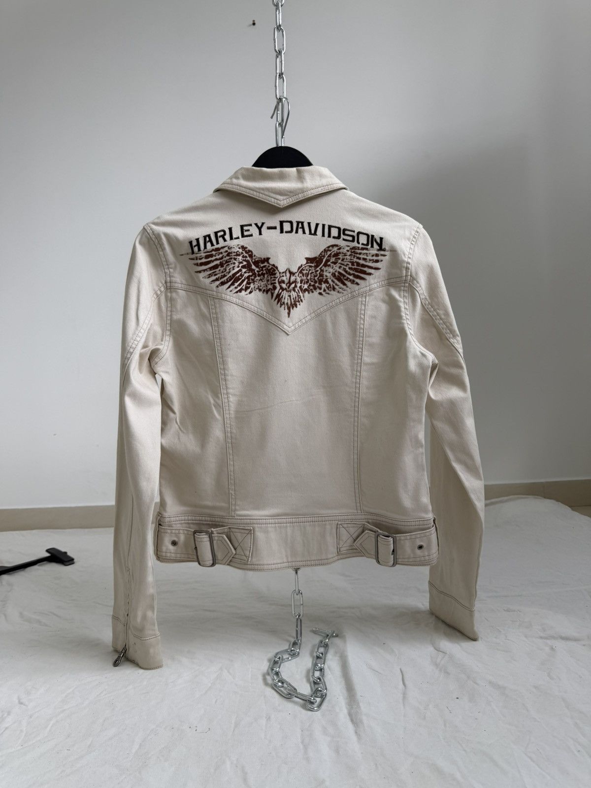 Harley Davidson 00s Harley-Davidson Moto Racing Biker Y2K Malboro Type Jacke Size US M / EU 48-50 / 2 - 2 Thumbnail