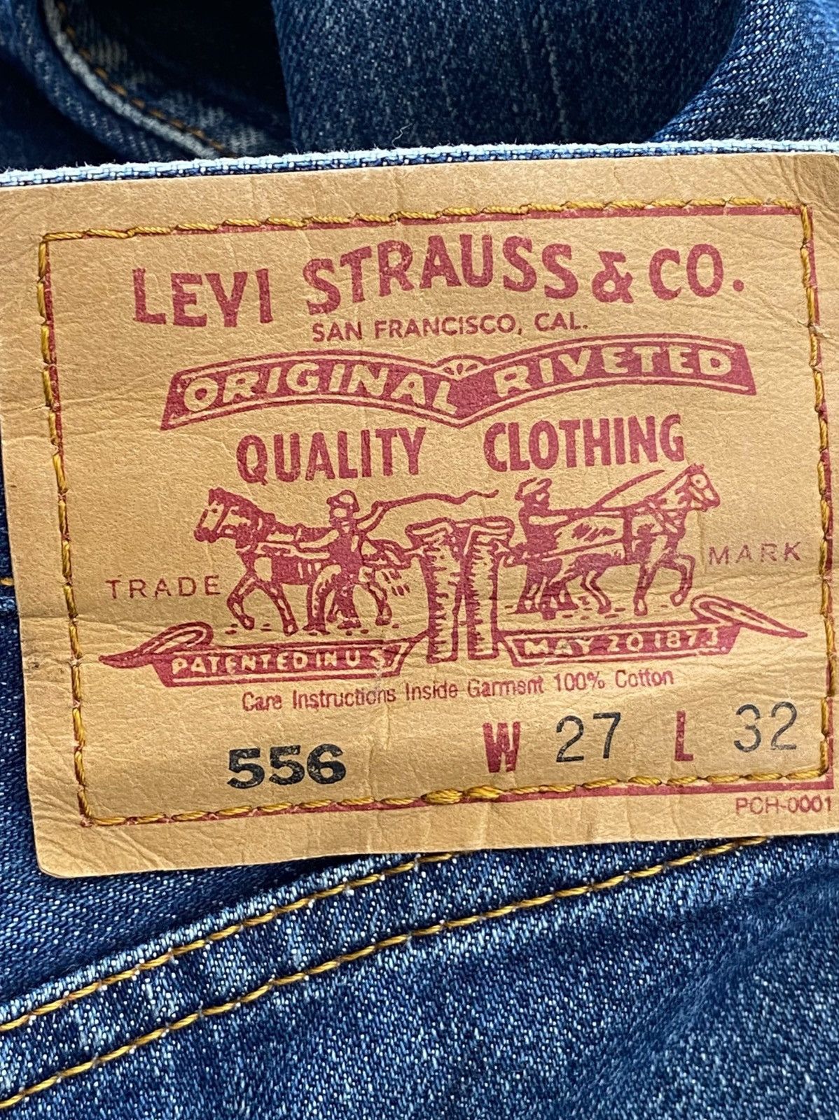 Levi's Levi’s Blue Wash Whiskered Style Straight Leg Jeans Size US 28 / EU 44 - 11 Thumbnail