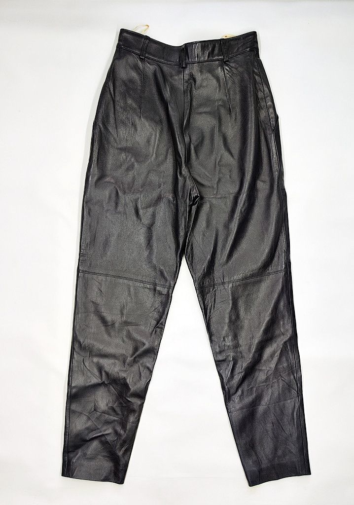 Genuine Leather MONDRIAN full leather black biker pant waist 27 inch Size 27" / US 4 / IT 40 - 5 Thumbnail