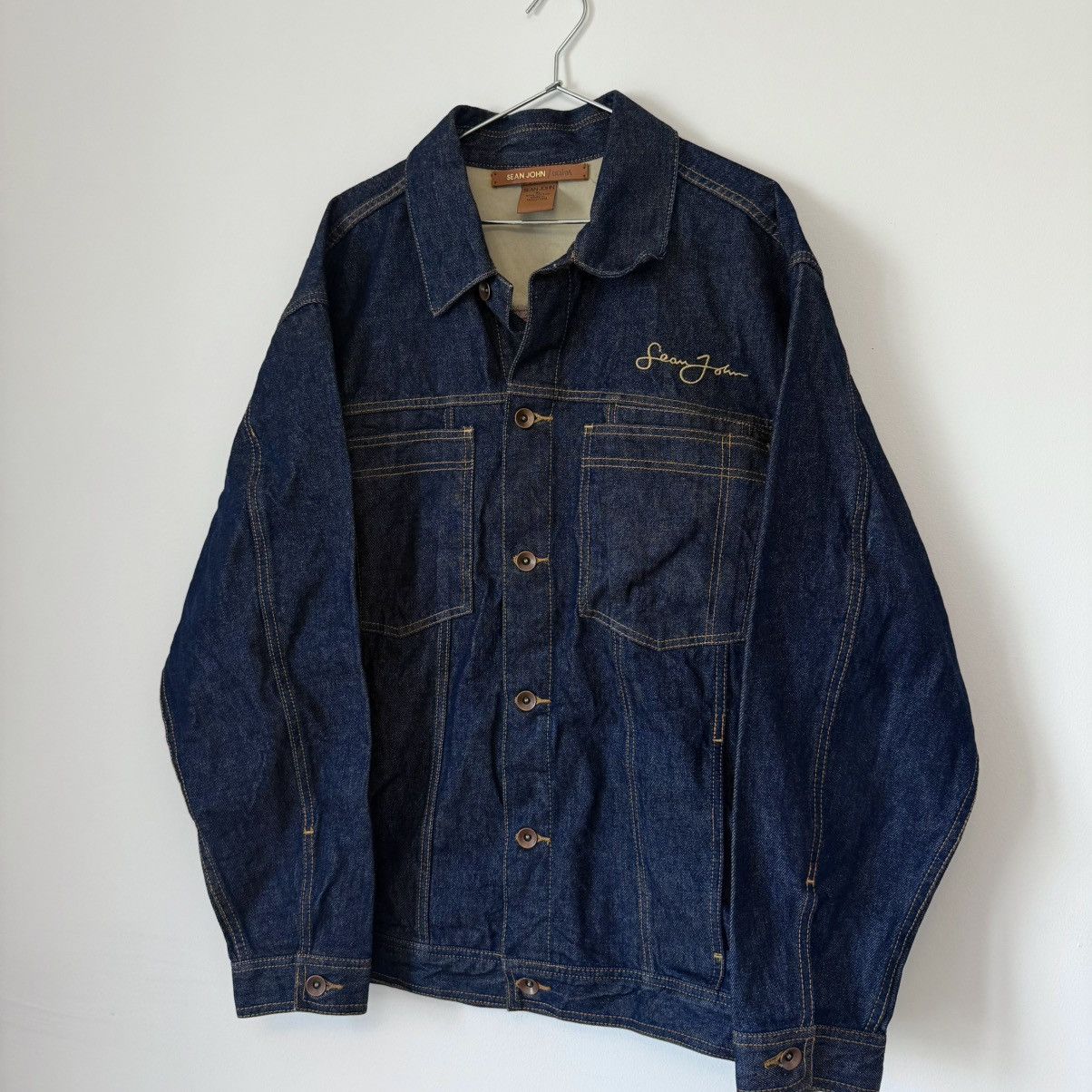 Sean John Vtg 2000s Sean John Embroidered Denim Jacket Y2K Hip Hop Size US XL / EU 56 / 4 - 3 Thumbnail