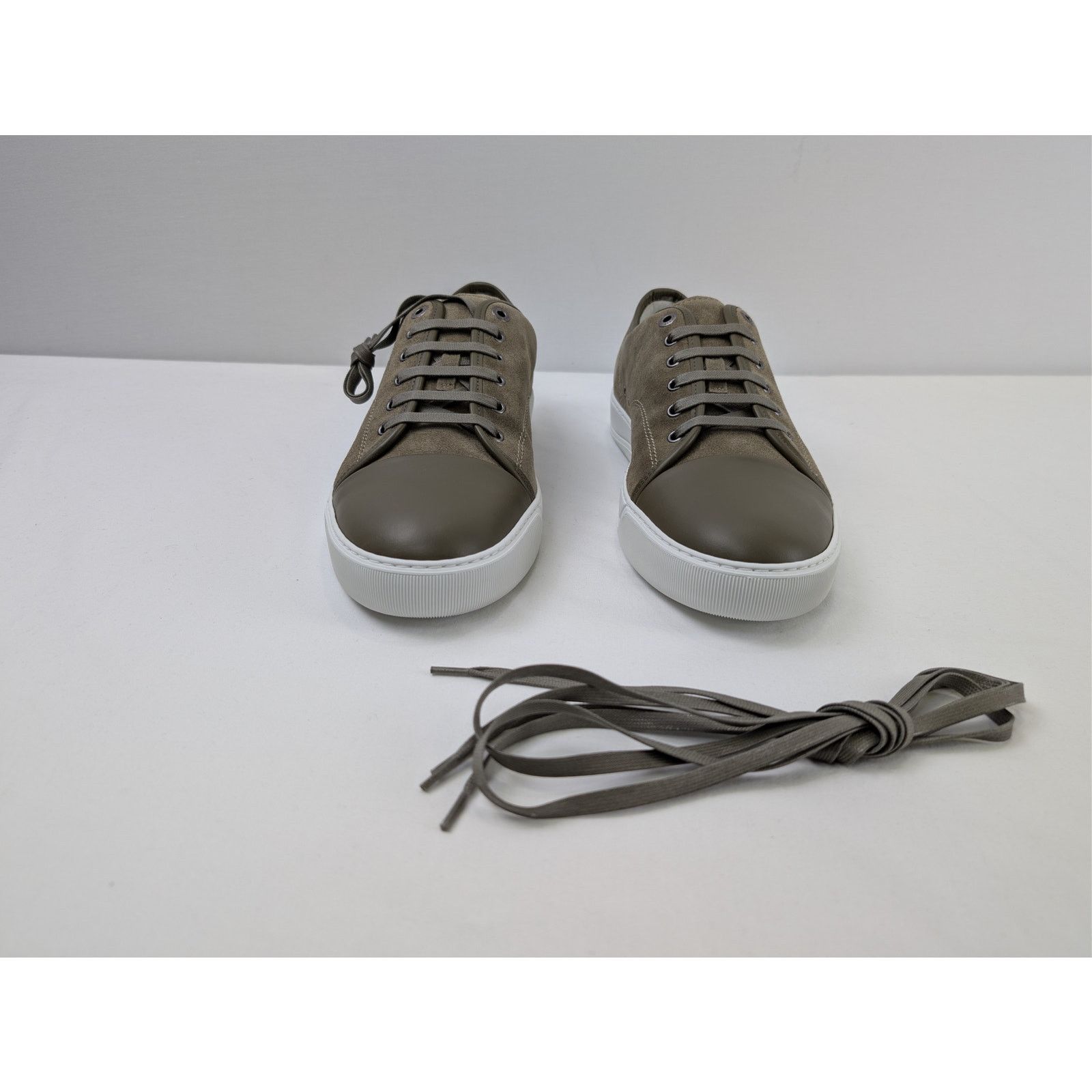 Lanvin o1rshd1 DBB1 Sneakers Shoe in Brown/White Size US 11 / EU 44 - 8 Thumbnail