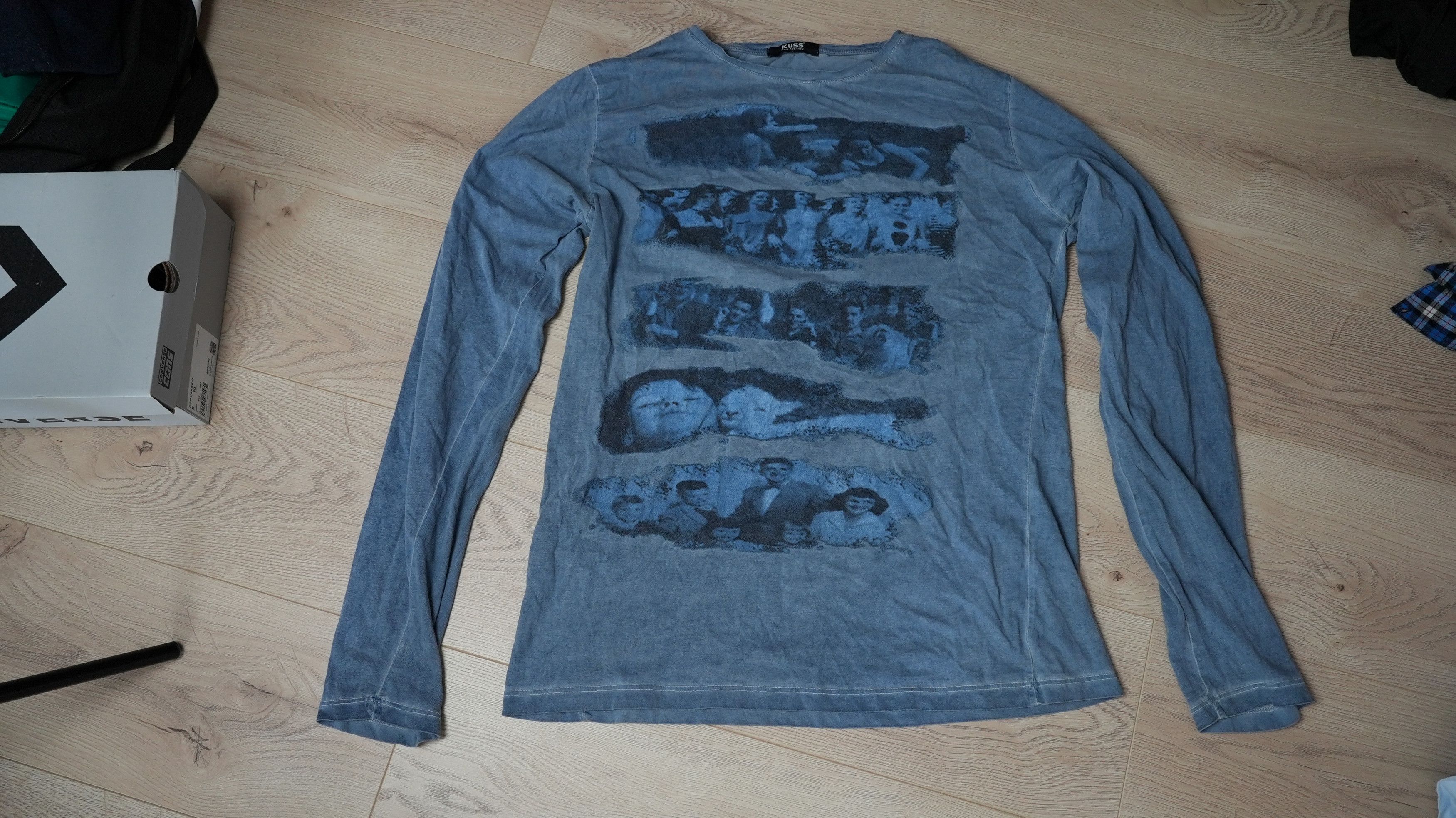 Japanese Brand vintage archive acid wash abstract graphic explicit long tee Size US XL / EU 56 / 4 - 9 Thumbnail