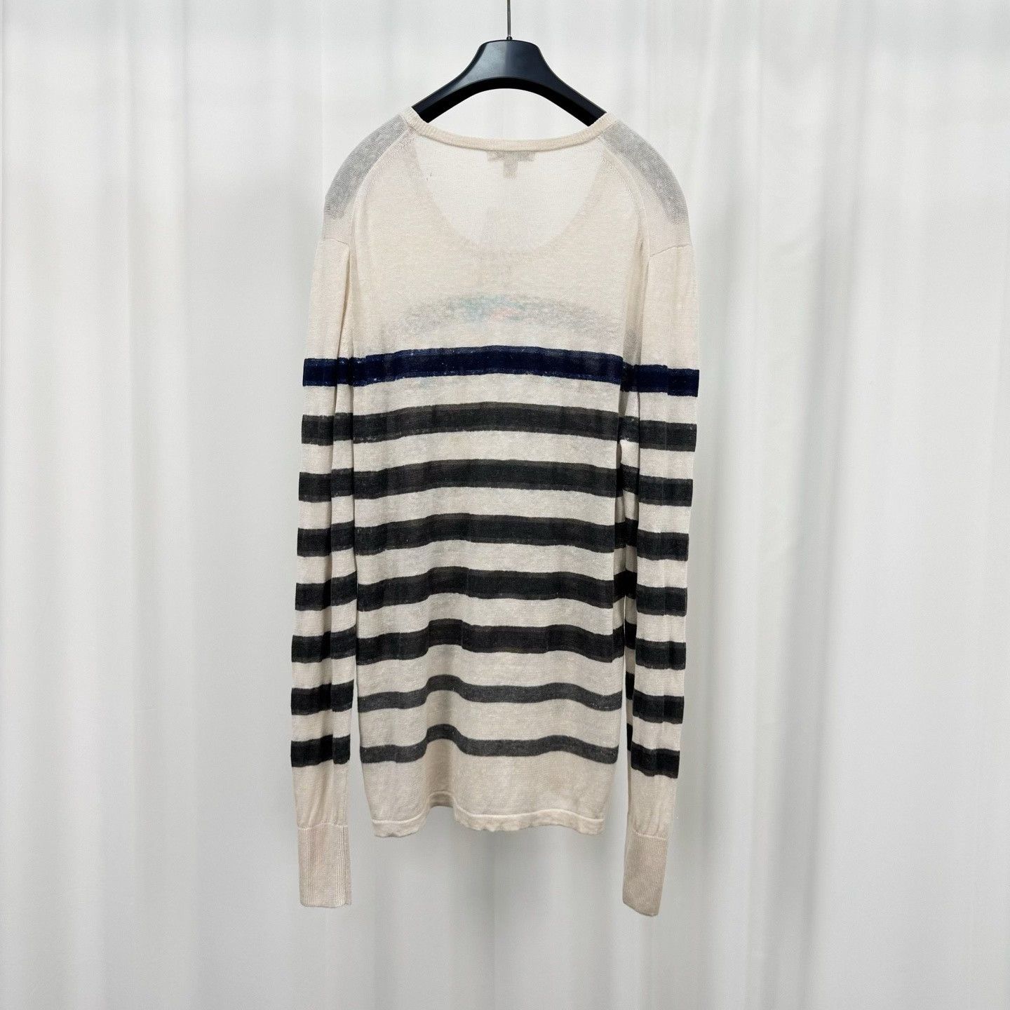Burberry Burberry Stripe Linen Knit Long Sleeve Size US XL / EU 56 / 4 - 2 Thumbnail