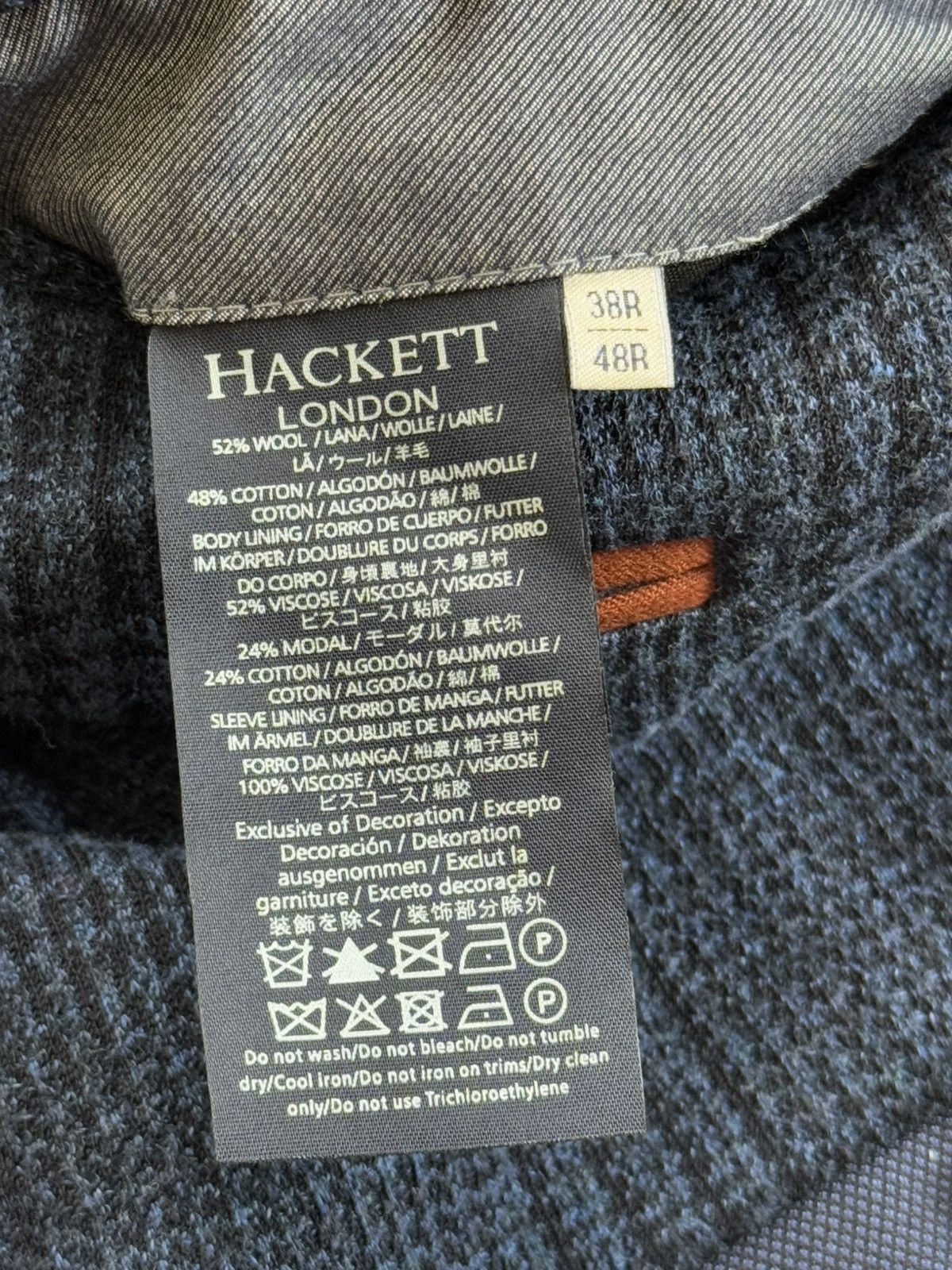Designer × Hackett Hackett 38R MYF checkered knitwear blazer jacket button Size 38R - 12 Thumbnail