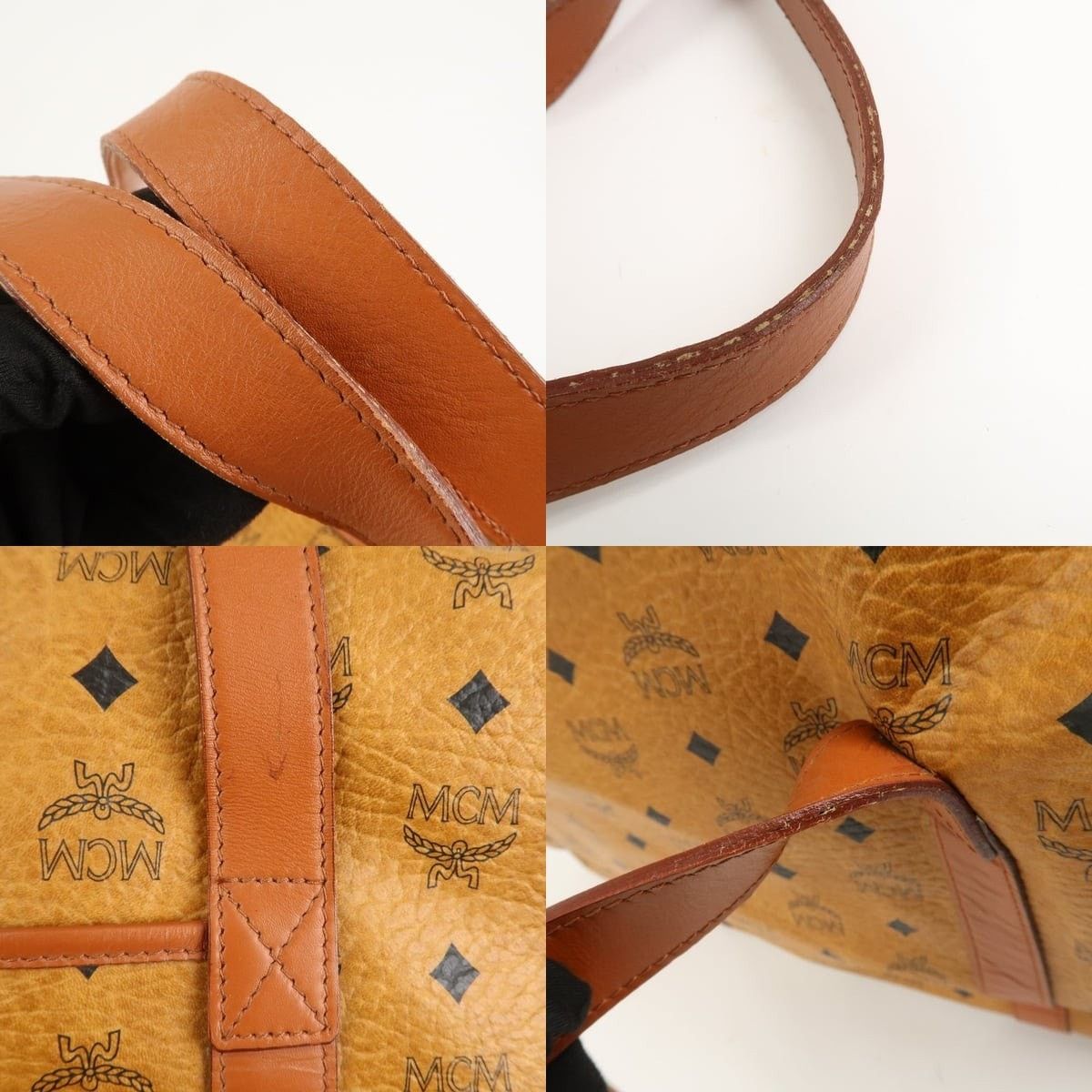 MCM MCM Visetos Coated Canvas Duffle Bag Brown Size ONE SIZE - 4 Thumbnail