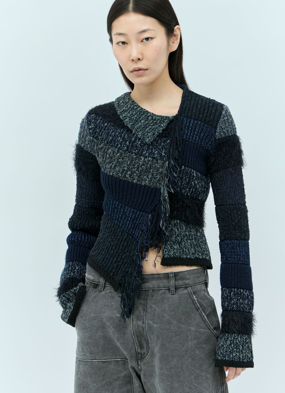 image of Acne Studios Fringe Sweater in Blue, Women's (Size XS)