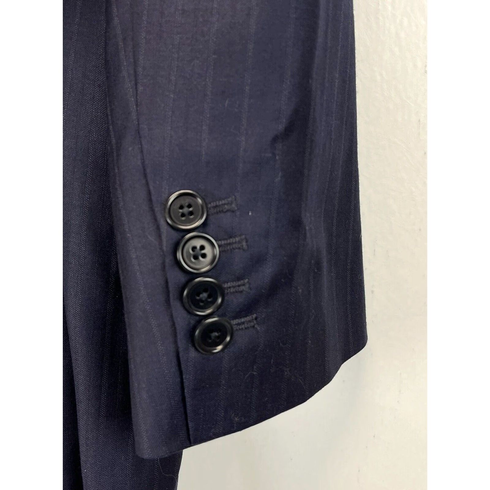 Cremieux Cremieux Loro Piana 39R Mens 2 Button 160's Wool Blazer Suit Coat Navy Size 40R - 5 Thumbnail