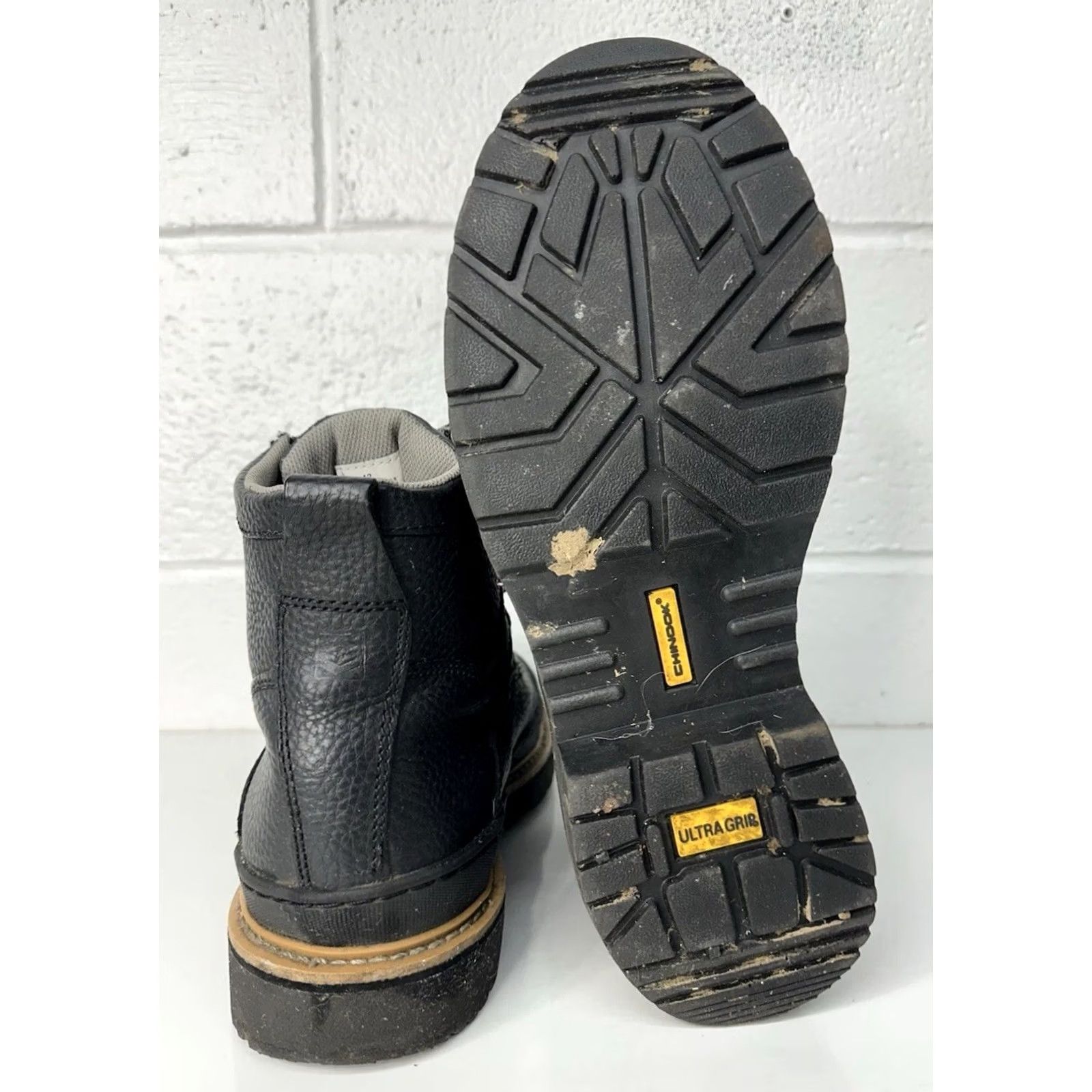 Vintage Chinook Workhorse II Black Leather Work Boots Soft Toe Men’s 12 6” Size US 12 / EU 45 - 5 Thumbnail