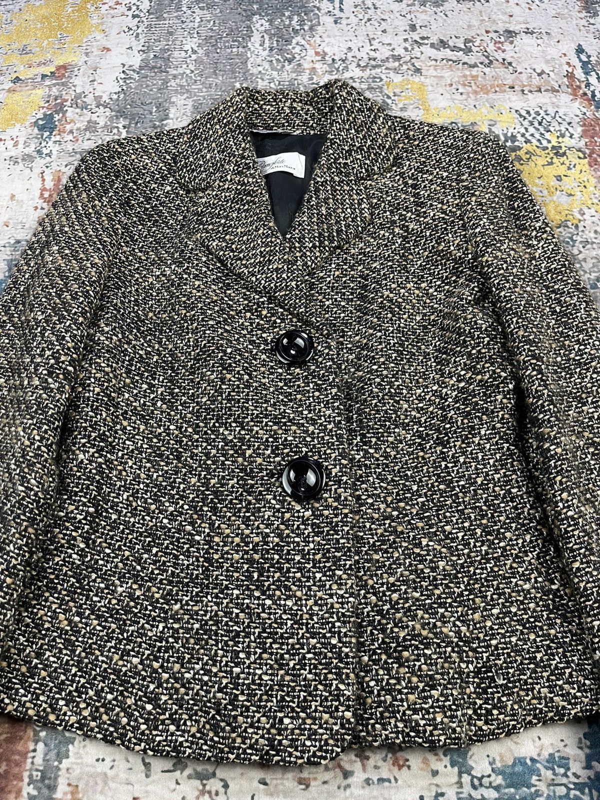 Max Mara Pianoforte di Max Mara Wool Tweed Single Breasted Size M / US 6-8 / IT 42-44 - 2 Thumbnail