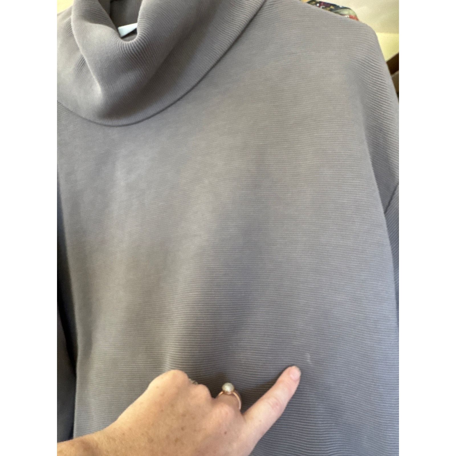 Varley VARLEY Milton Sweatshirt Deep Charcoal Gray Ribbed Ottoman Size S / US 4 / IT 40 - 9 Thumbnail