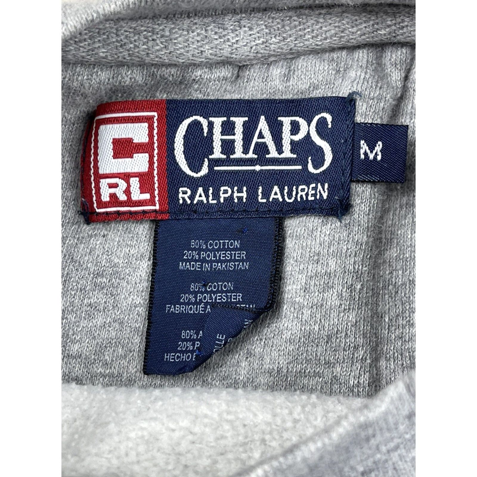 Ralph Lauren VINTAGE Ralph Lauren Chaps Sweatshirt Crewneck Gray Sz M 90s Logo Embroidered Men Pullover Regular Knit Cotton Polyester University? Size US M / EU 48-50 / 2 - 3 Thumbnail