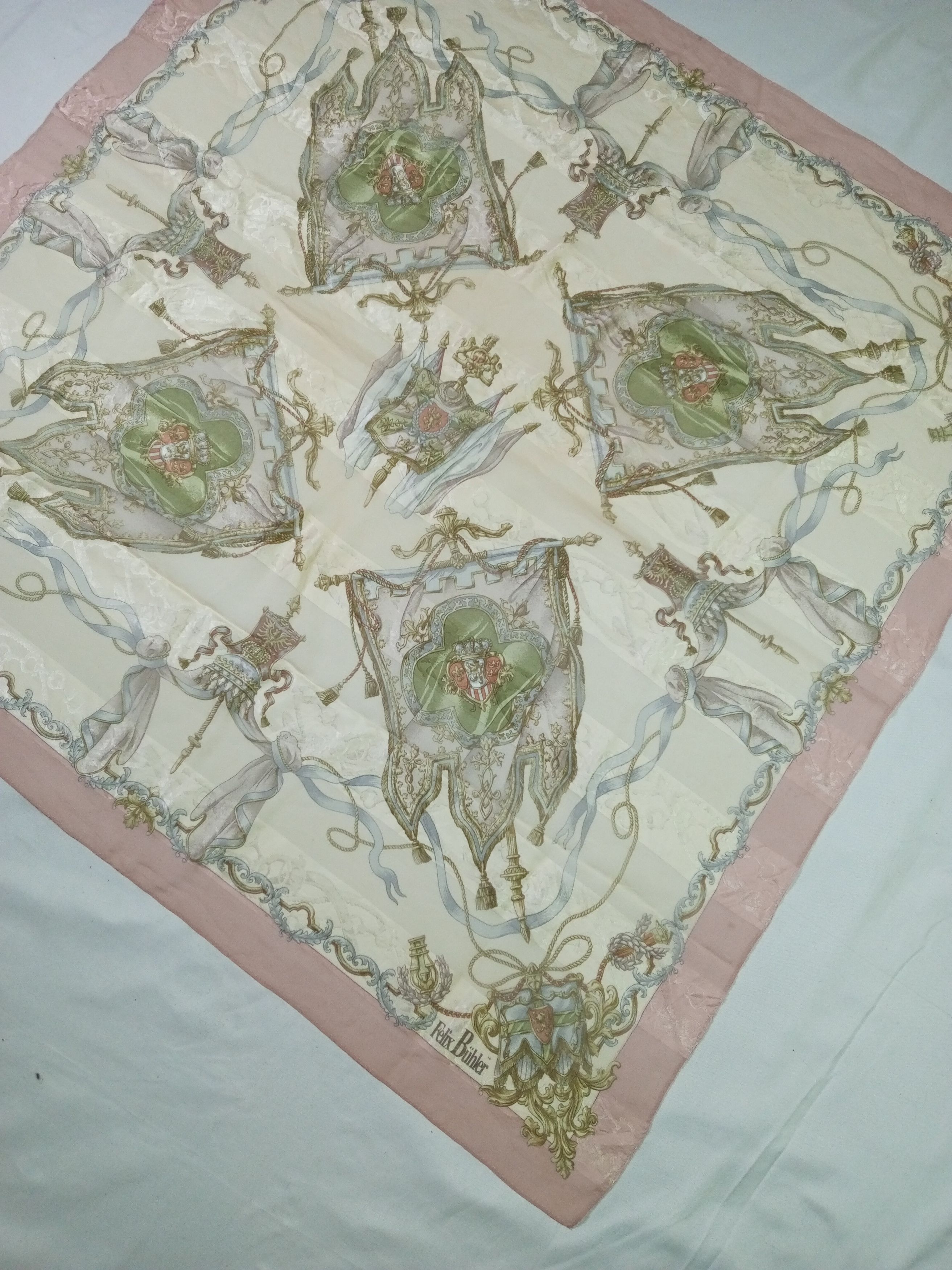 Japanese Brand FB Silk Scarf Handkerchief Neckerchief Size ONE SIZE - 2 Thumbnail