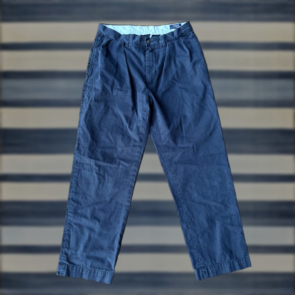 Polo Ralph Lauren Polo Ralph Lauren Chino Pants Classic Fit Pleated Blue Mens 33/30 Straight Size US XS / EU 42 / 0 - 1 Thumbnail