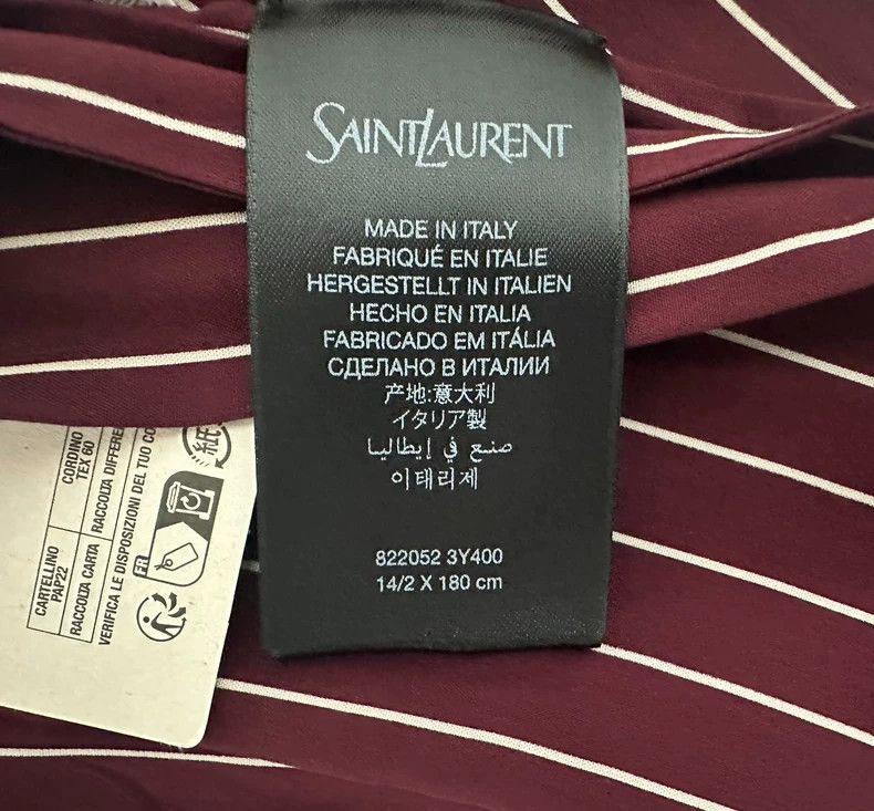 Saint Laurent Paris Saint laurent paris 25 SS red striped bow tie 2506-Nextarro Size ONE SIZE - 5 Thumbnail