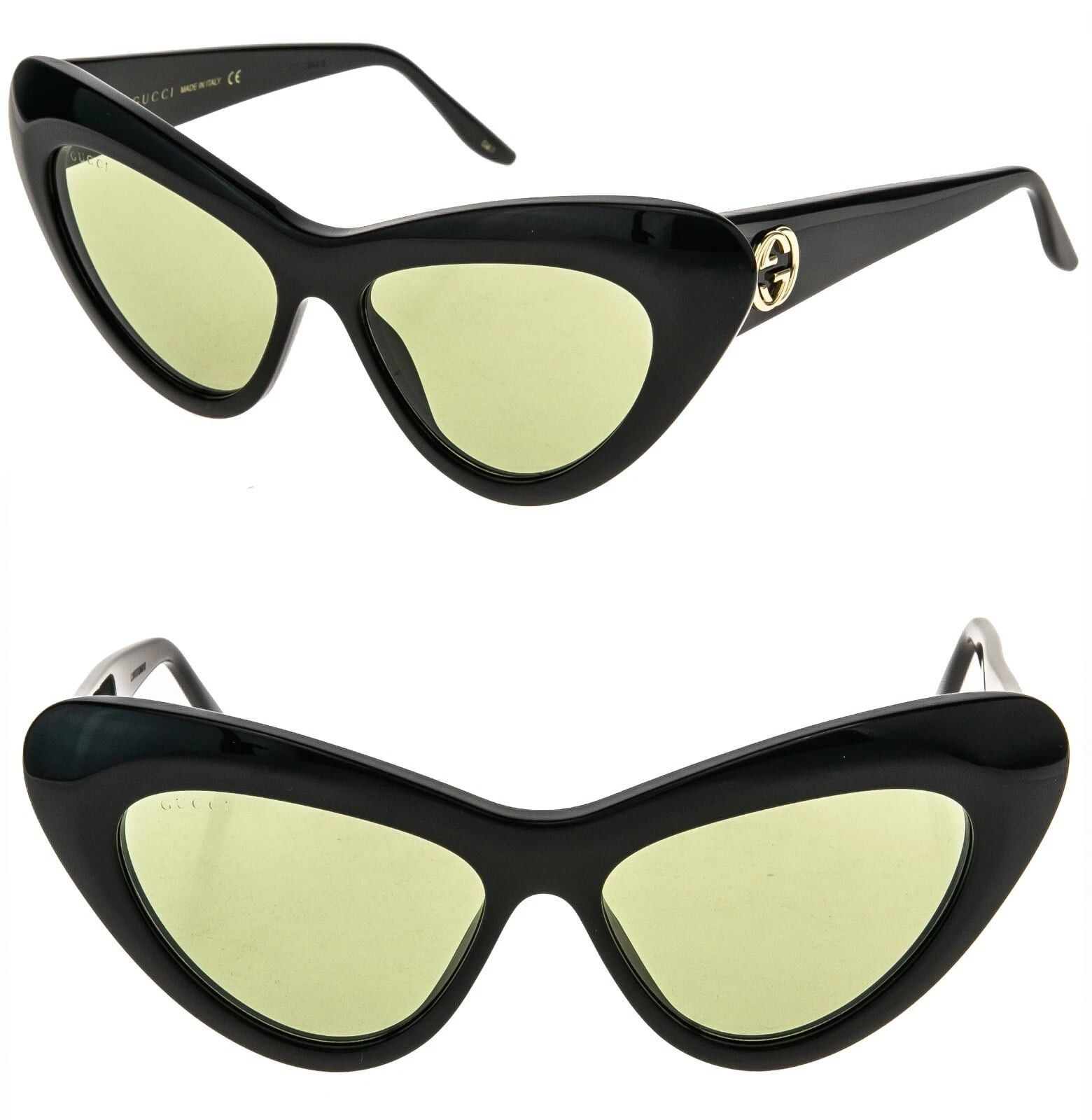 Gucci GUCCI Gg0895s 0895 Black Green Cat Eye Runway 003 Fashion Size ONE SIZE - 1 Thumbnail