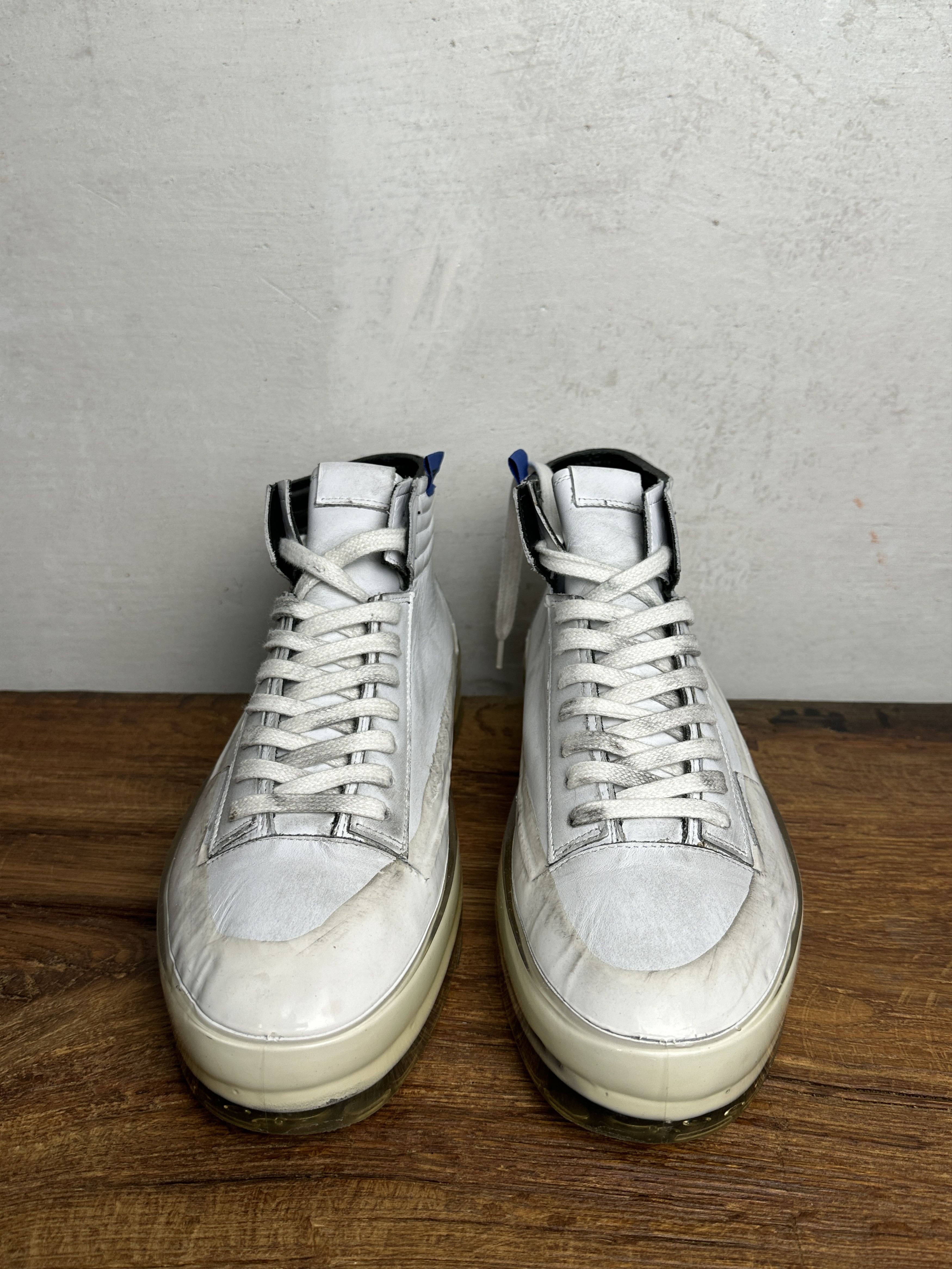 RBRSL RBRSL Rubber Soul White Distressed Sneakers Size US 10 / EU 43 - 8 Thumbnail