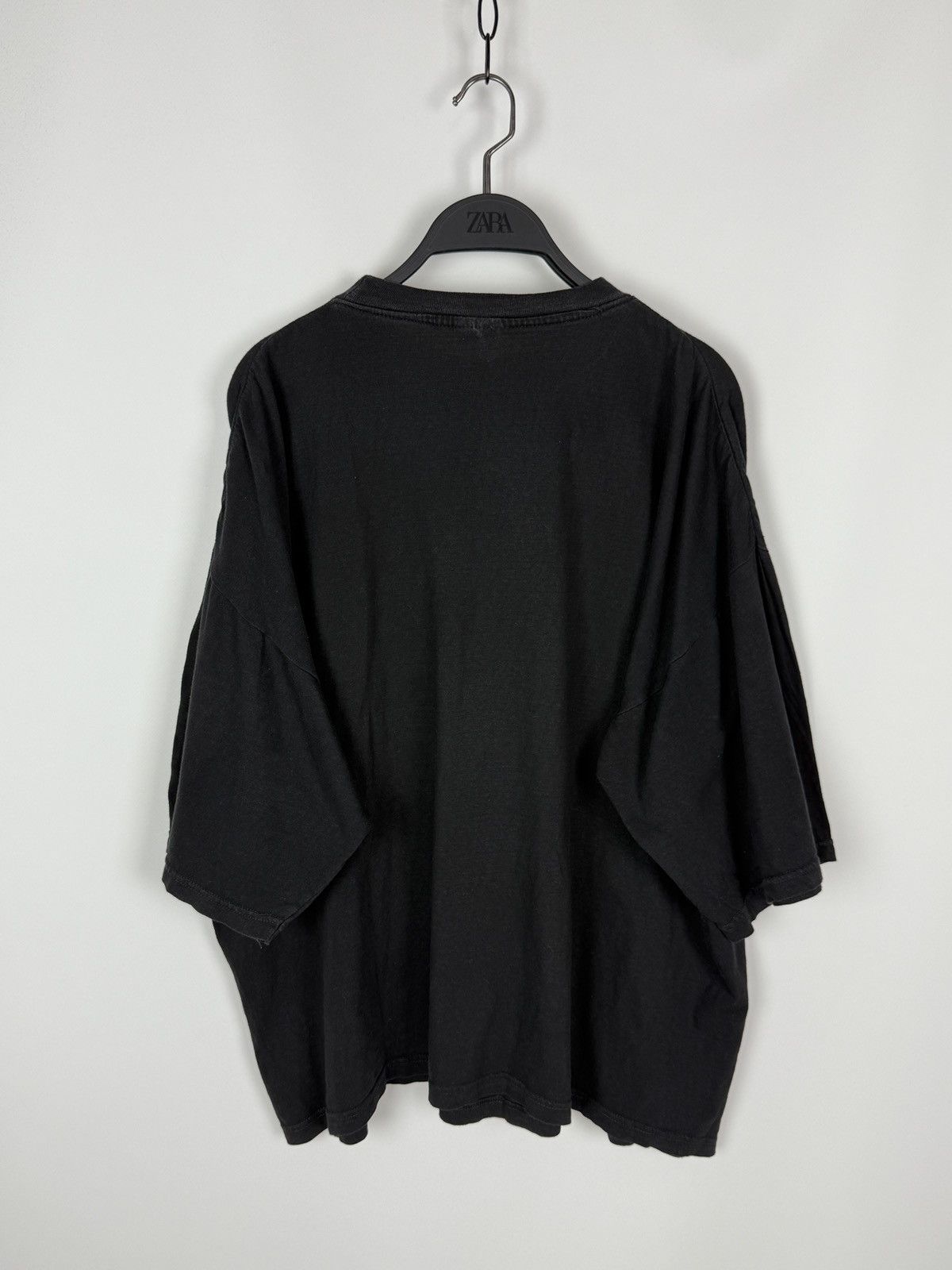 Vintage 1990s Vintage Faded Black Oversized Boxy Blank T-Shirt XXL Size US XXL / EU 58 / 5 - 4 Thumbnail
