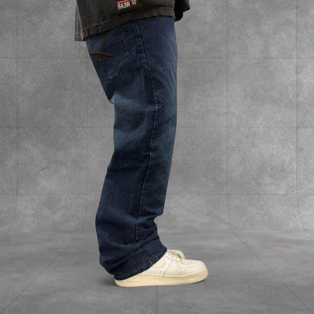 Phat Farm Crazy Vintage Y2K 2000s Super Baggy Phat Farm Skater Dark Wash Grunge Denim Jeans! Size US 38 / EU 54 - 2 Thumbnail