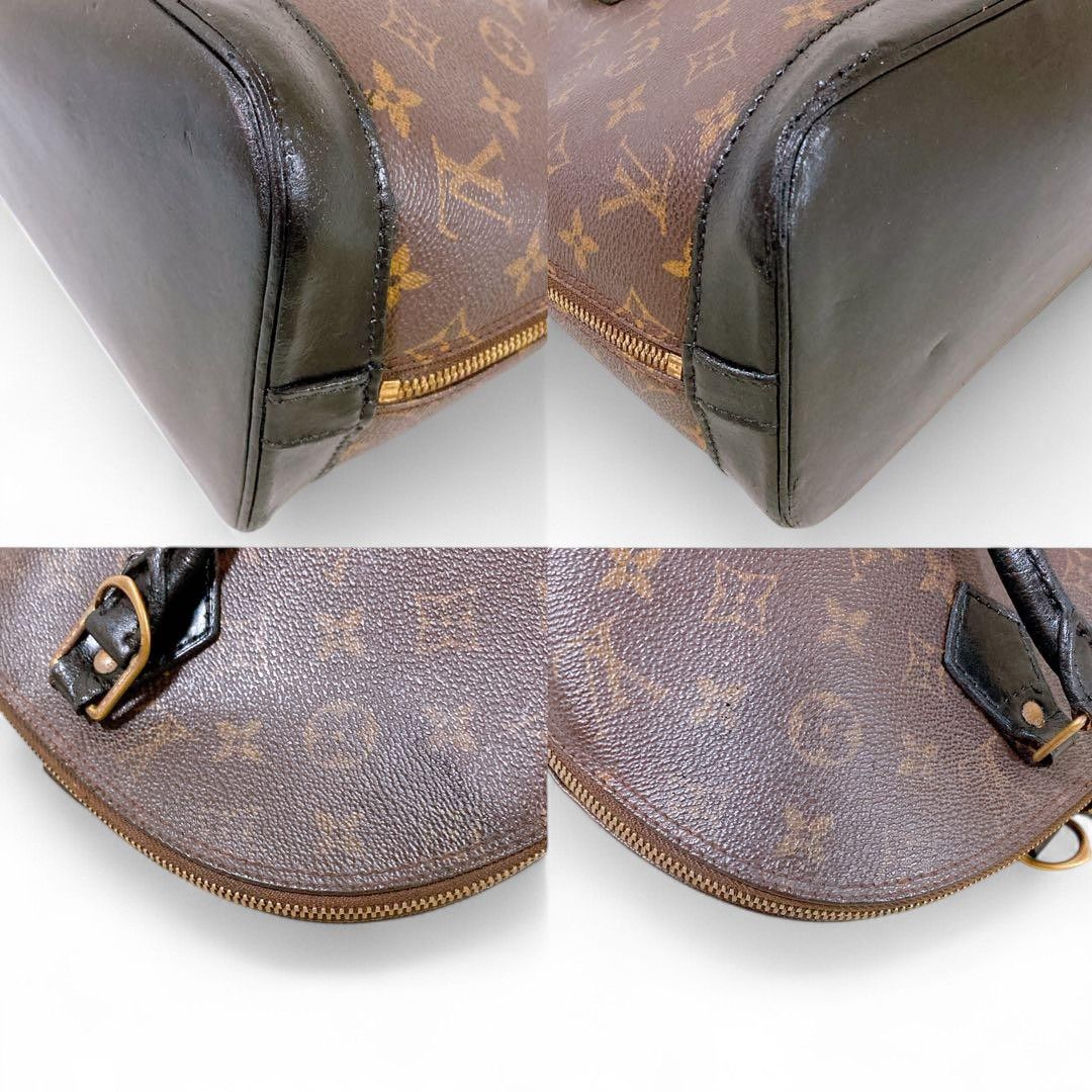 Louis Vuitton Louis Vuitton - Alma PM Monogram Brown Leather Black Handbag Size ONE SIZE - 6 Thumbnail