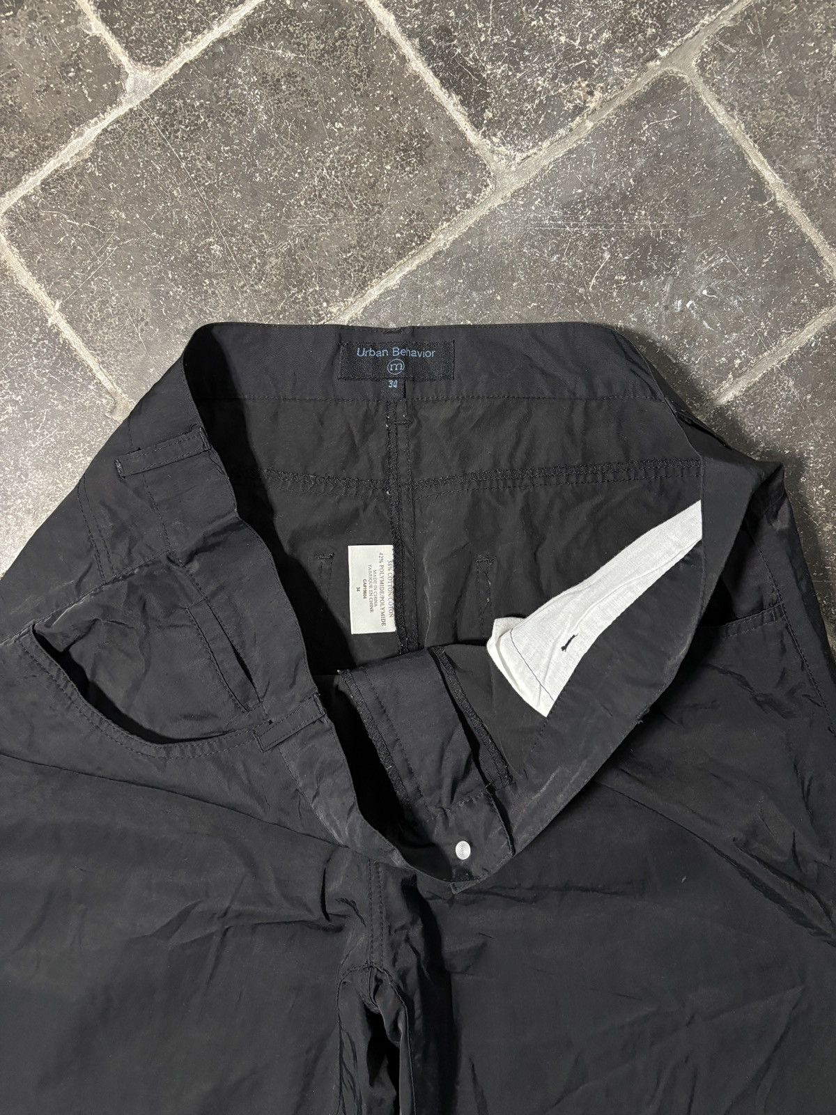 Urban Behavior Vintage Nylon Pants Y2K Urban Behavior Mens Prada Waxed 90s Size US 33 - 4 Thumbnail