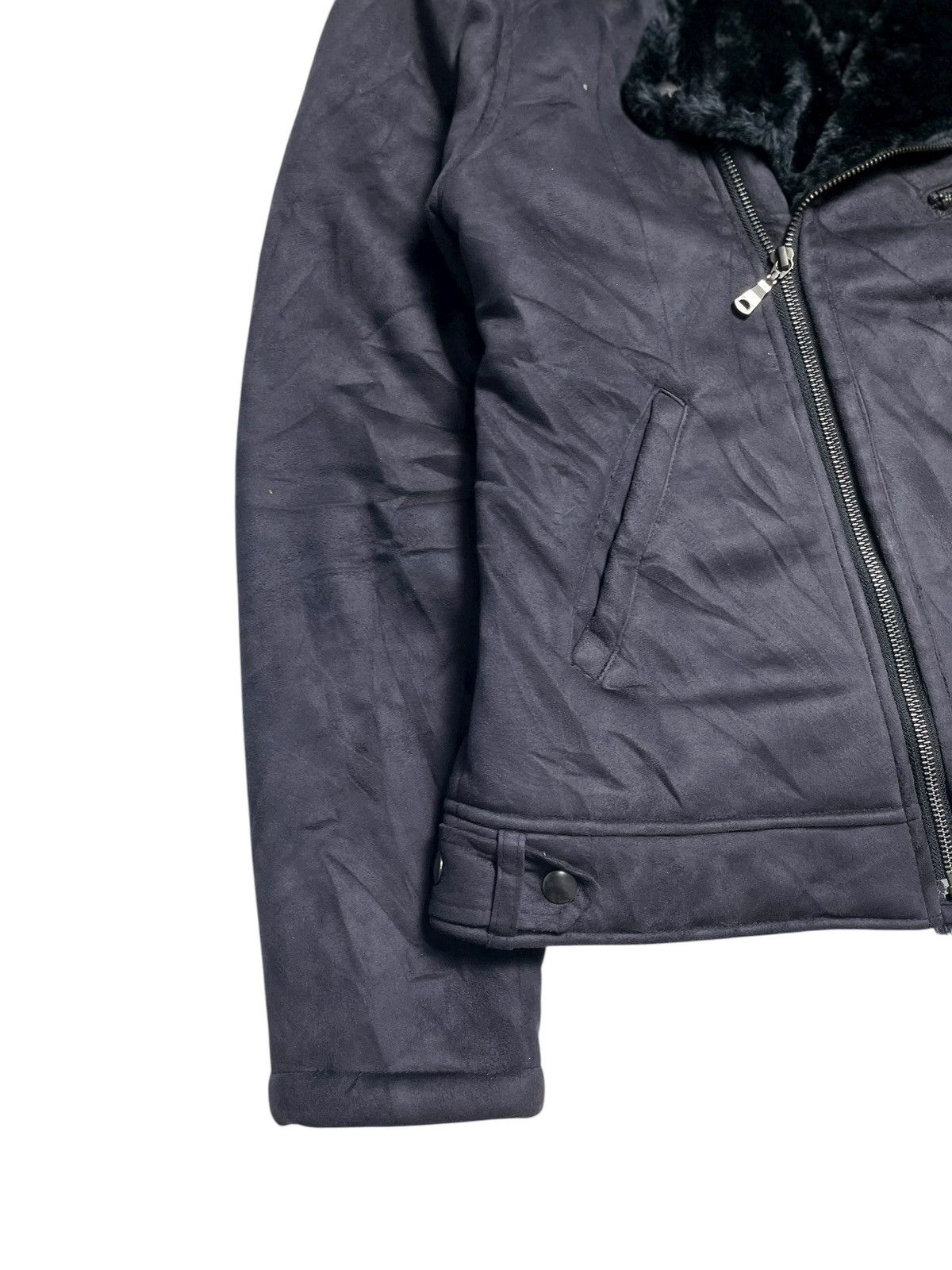 If Six Was Nine 2000’s Semantic Design - Asymmetrical Bikers Velvet Jacket Size US M / EU 48-50 / 2 - 5 Thumbnail