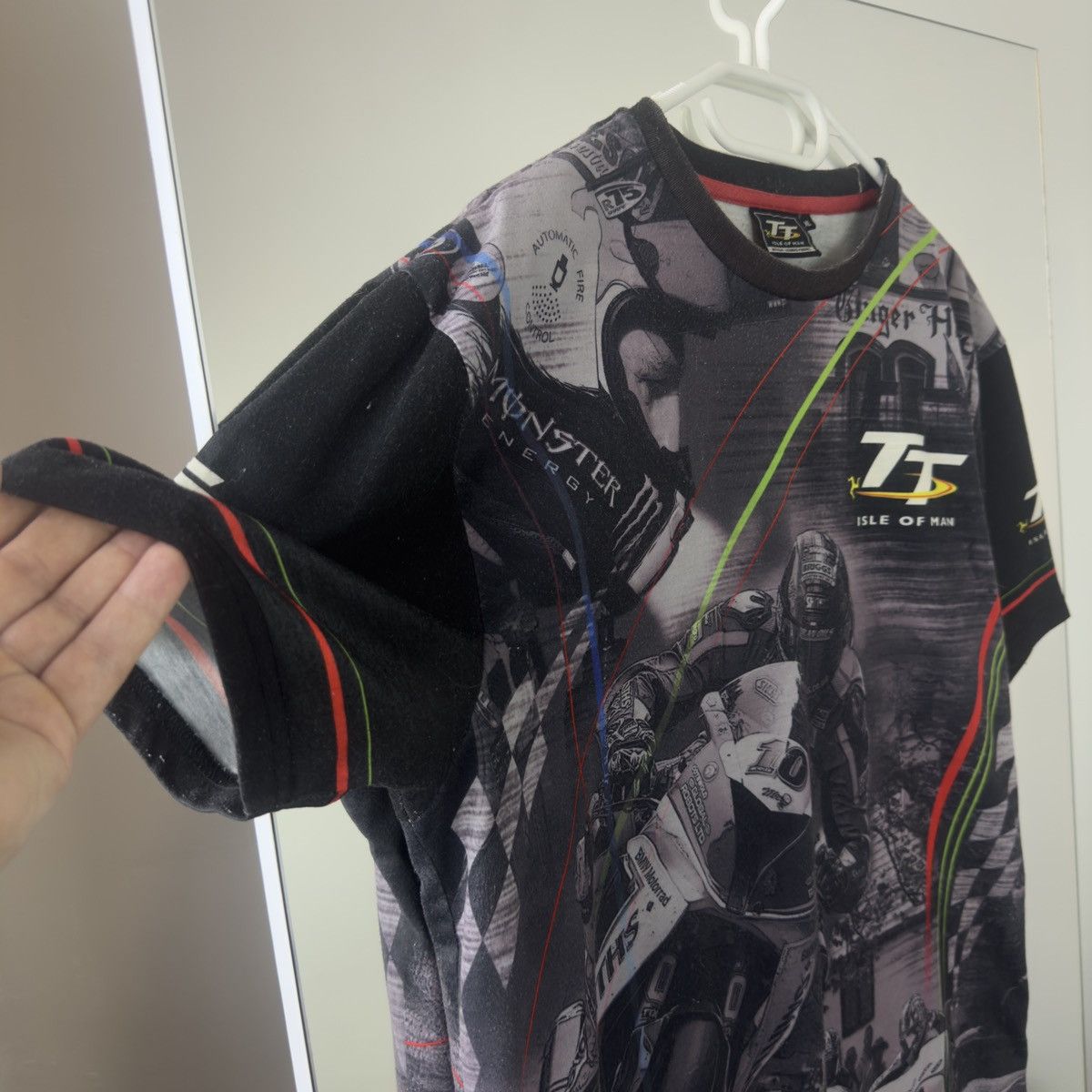 Vintage Isle Of Man TT Over Print Motorcycle Y2K Style Size US XL / EU 56 / 4 - 4 Thumbnail