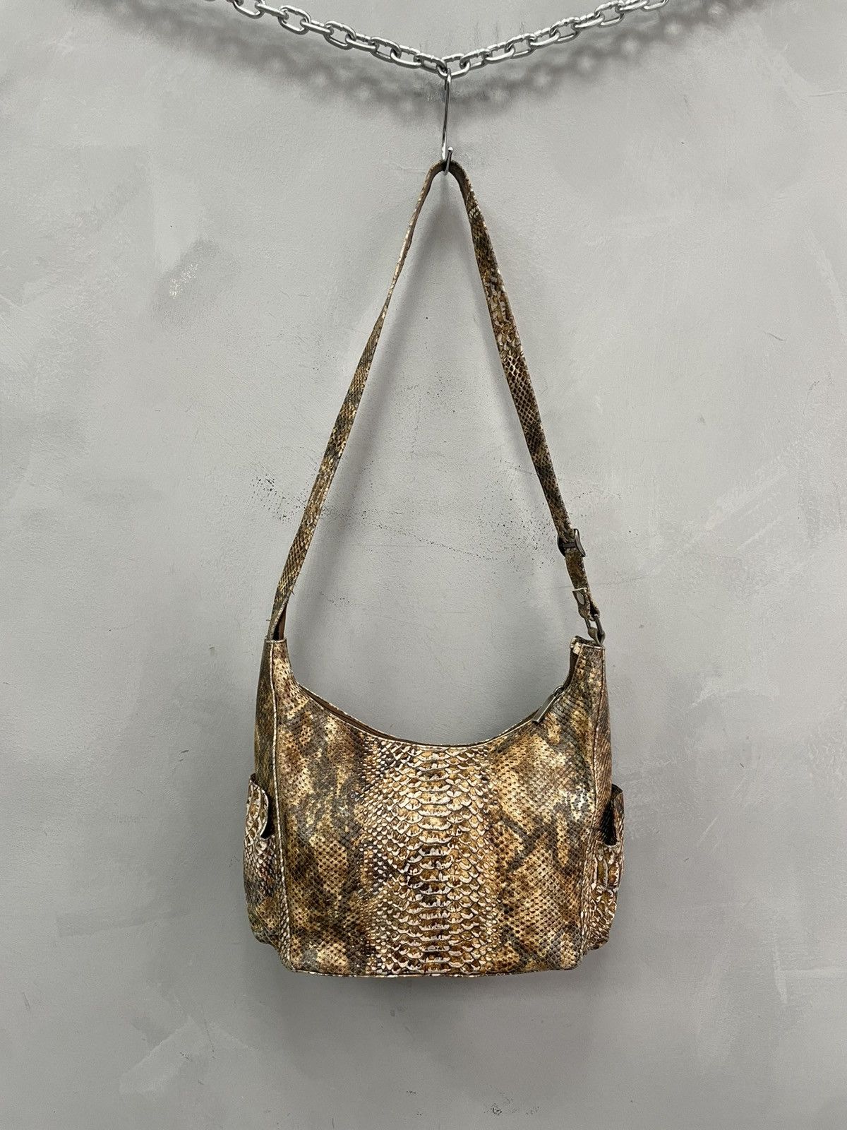 Kmrii style leather python leather bag y2k messenger hype