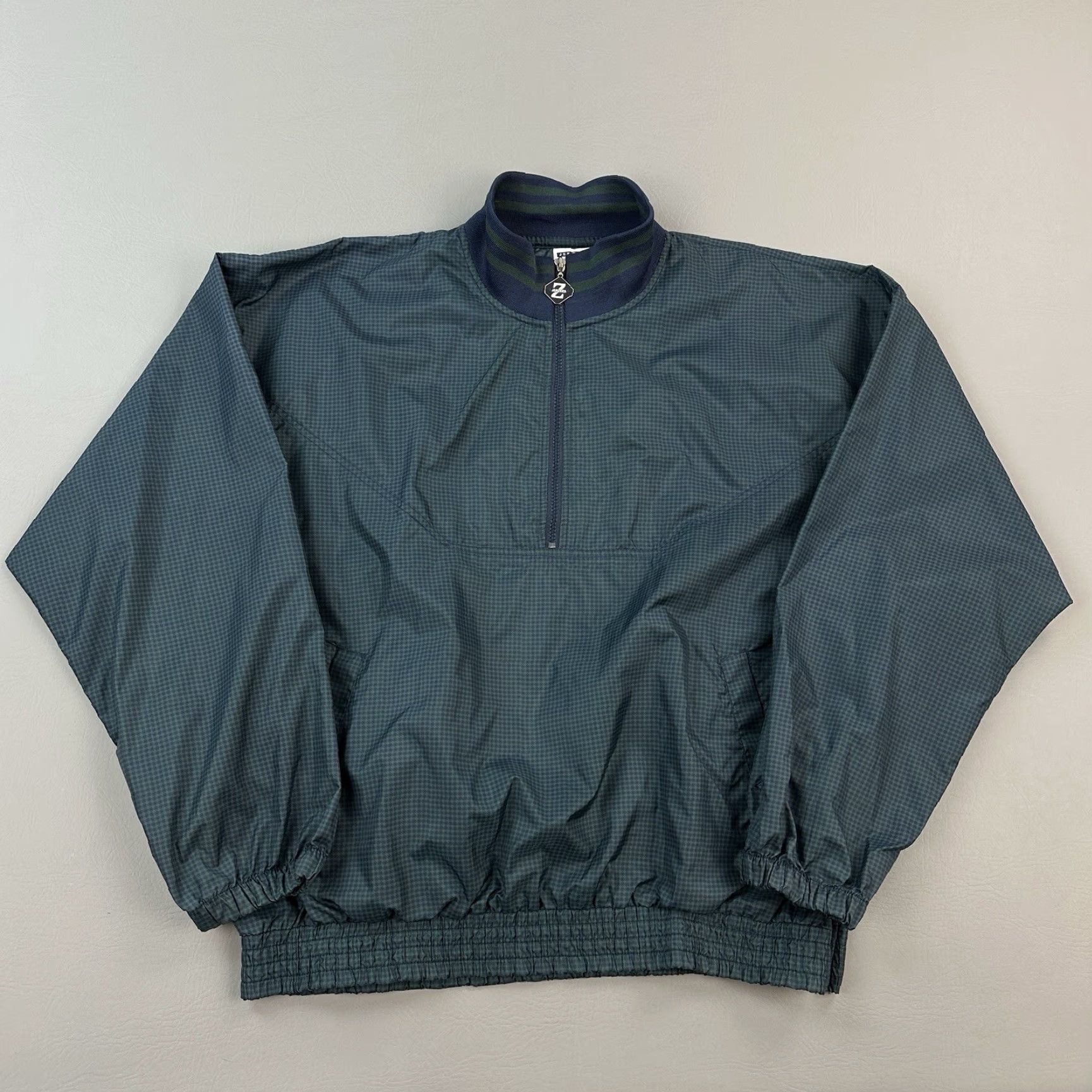Jerzees VINTAGE Jerzees Pullover Mens L Micro Houndstooth Lightweight 1/4 Zip Golf Shirt Size US L / EU 52-54 / 3 - 2 Thumbnail