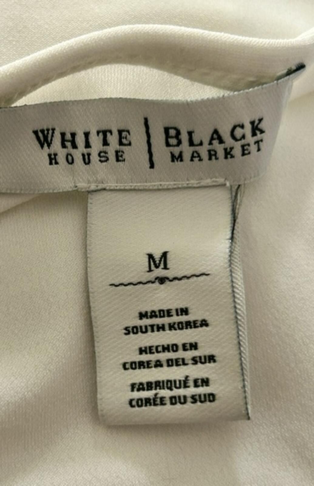 Other White House Black Market Women's White Short Sleeve Top Size Size M / US 6-8 / IT 42-44 - 1 Thumbnail