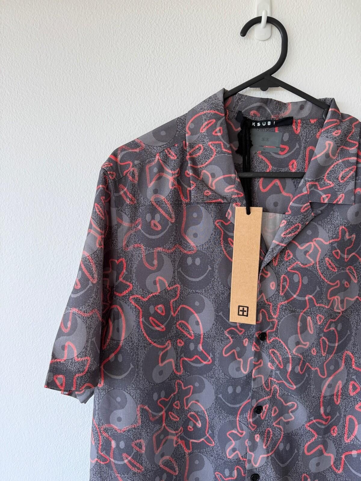 Ksubi new ksubi medium short sleeve shirt top resort yin grey red Size US M / EU 48-50 / 2 - 2 Thumbnail