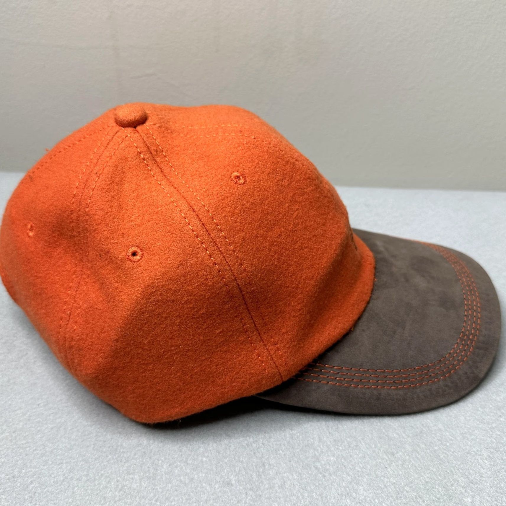 Timberland VINTAGE Timberland Hat Cap Strap Back Men One Size Orange Wool Suede Brim Baseball Cap Outdoor Adjustable Mens Size ONE SIZE - 5 Thumbnail
