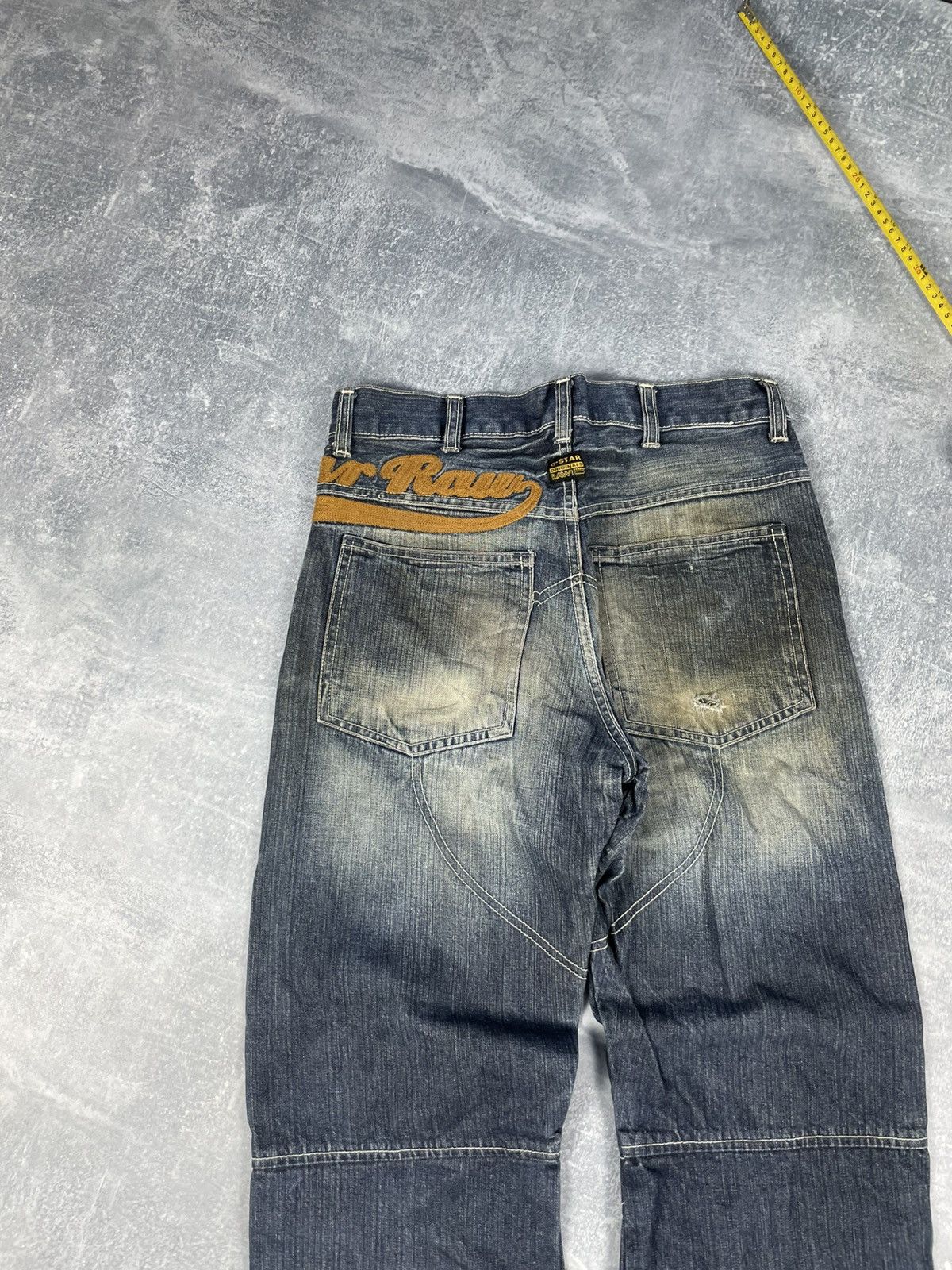 G-Star Vintage distressed BIG LOGO G Star Raw denim jeans Size US 30 / EU 46 - 3 Thumbnail
