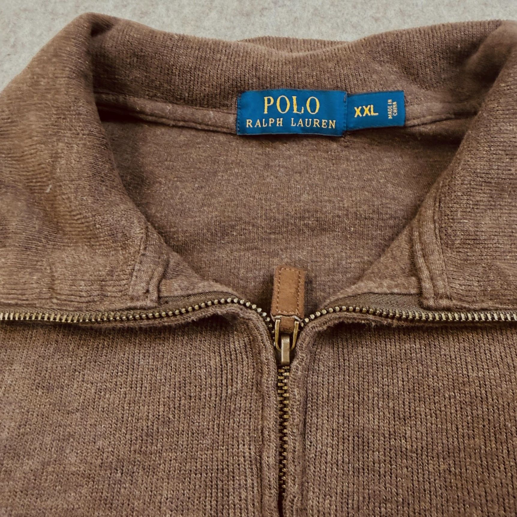 Polo Ralph Lauren Polo Ralph Lauren Sweater Mens 2XL Brown Quarter Zip Mock Neck Pony Logo Knit Size US XXL / EU 58 / 5 - 3 Thumbnail