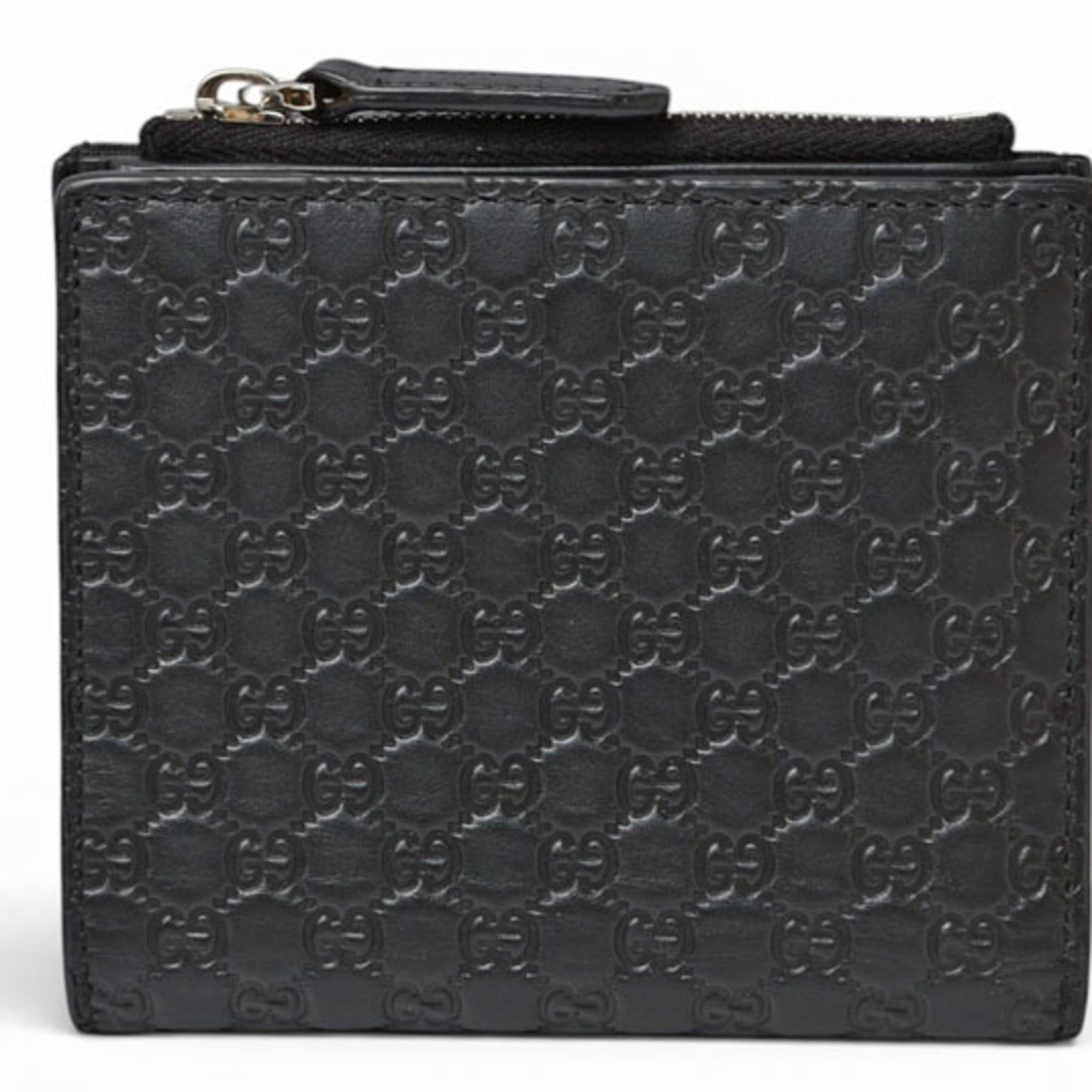 Gucci Gucci Outlet Unused Mini Folding Wallet GUCCI Microguccissima Black 544475 Size ONE SIZE - 1 Thumbnail