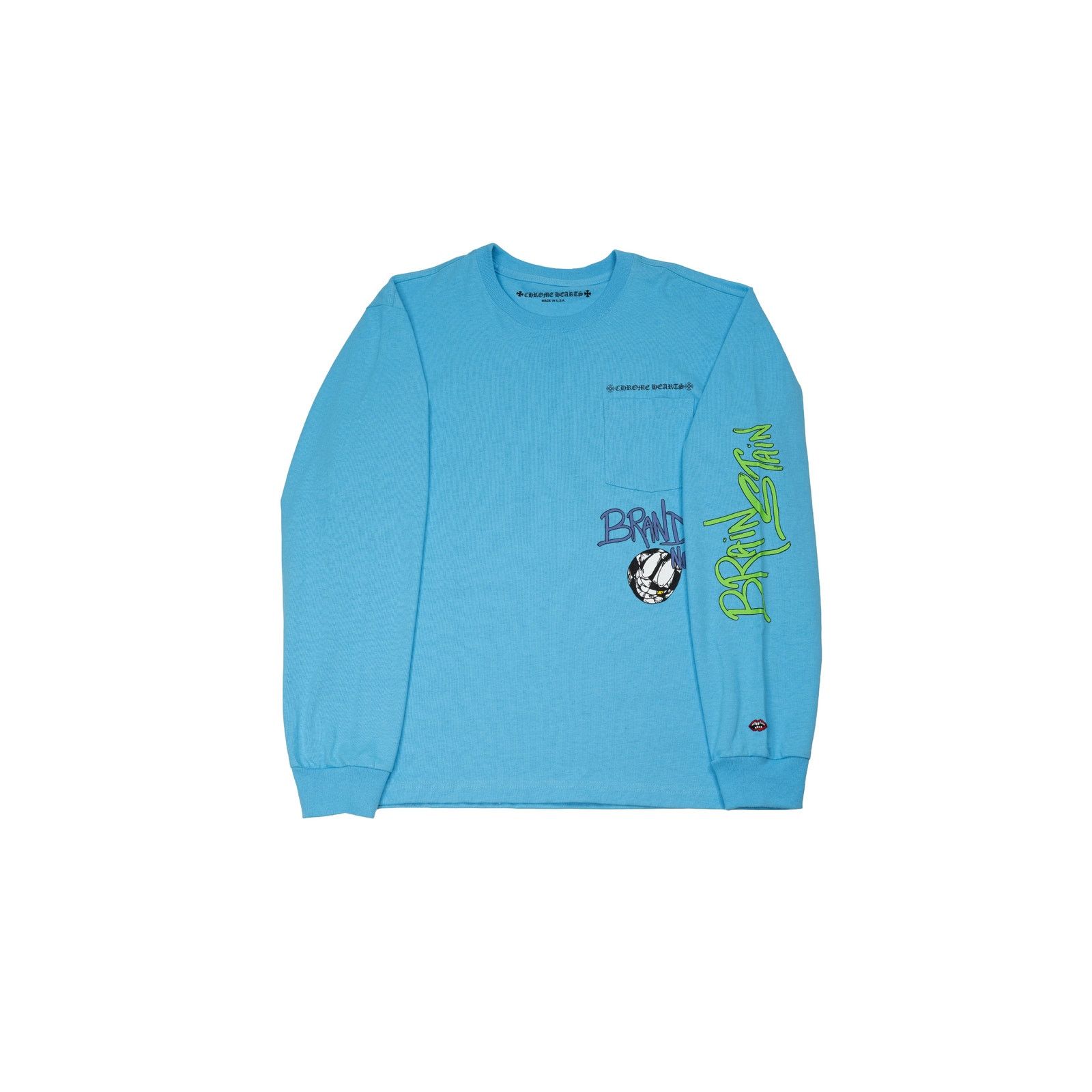 Chrome Hearts Matty Boy Brain New Long Sleeve 'Blue' Size US XL / EU 56 / 4 - 1 Thumbnail