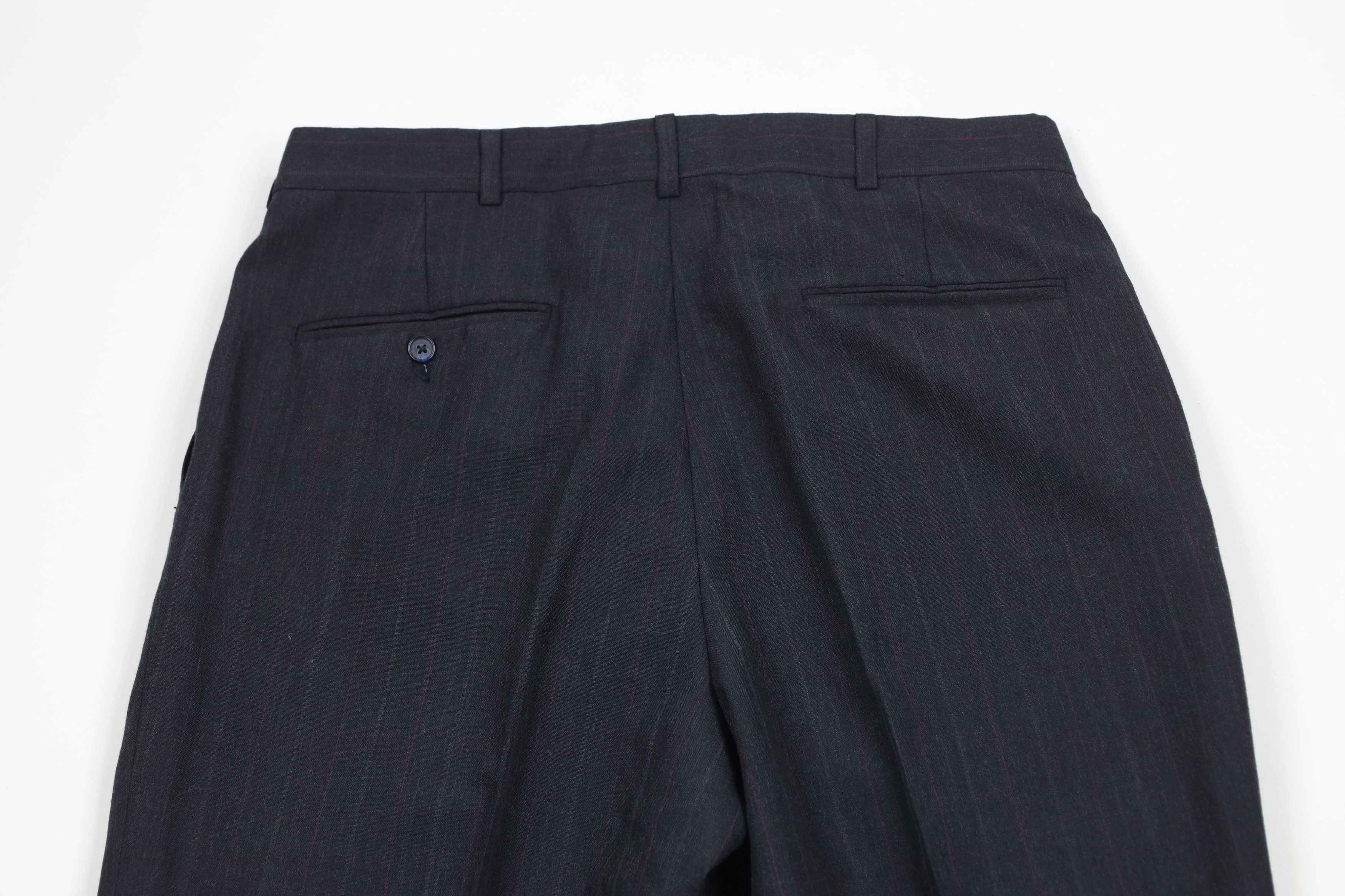 Vintage Vintage 90s Streetwear Pinstriped Wide Leg Chino Pants USA Size US 32 / EU 48 - 10 Thumbnail