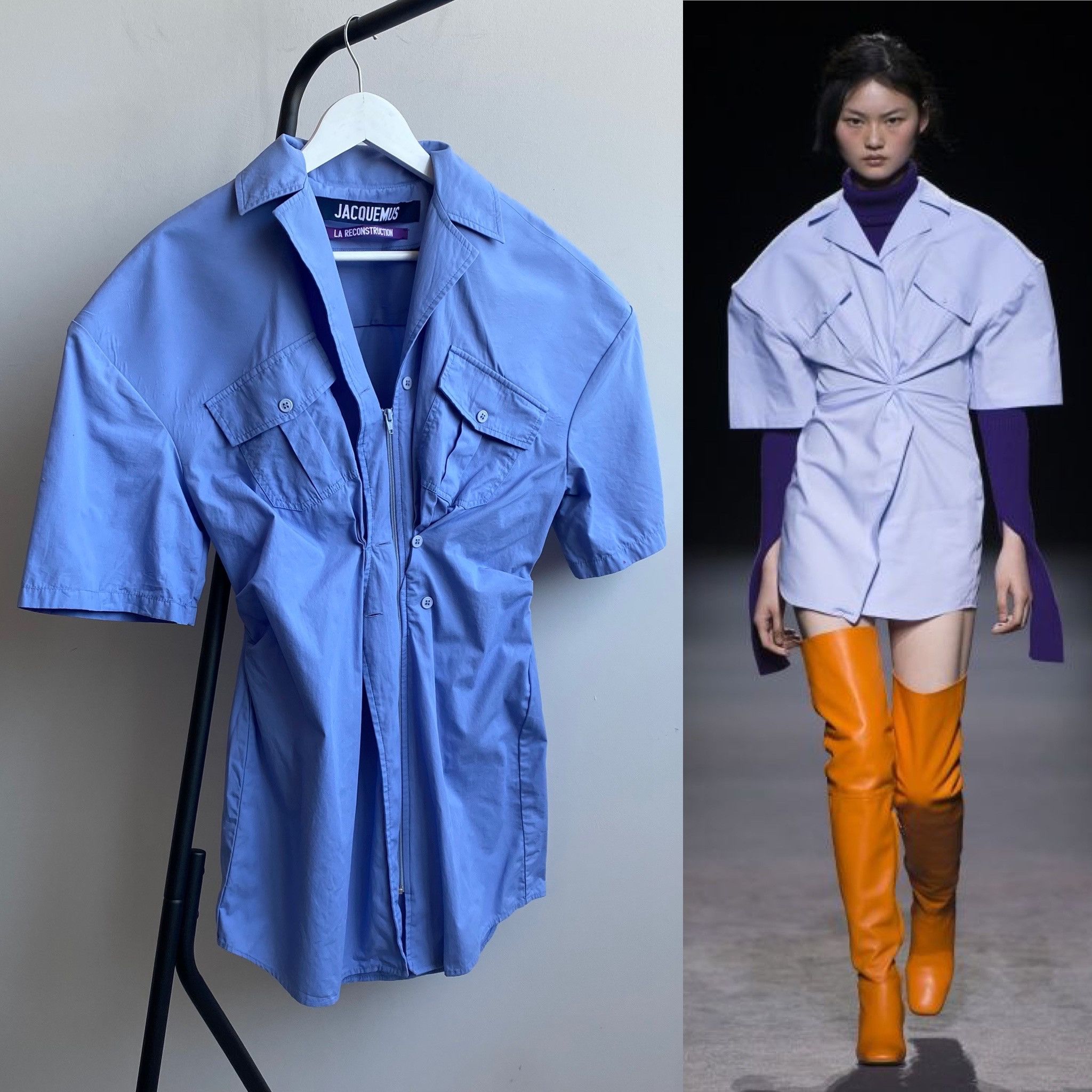 Jacquemus JACQUEMUS La Chemise AW16 Runway “La Reconstruction” Size XS / US 0-2 / IT 36-38 - 1 Thumbnail