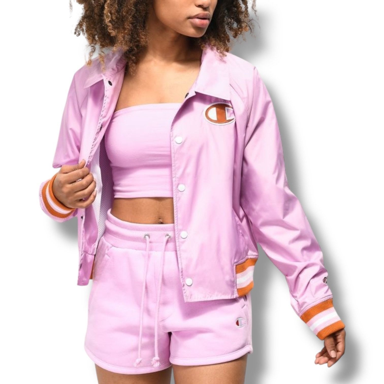 Champion Champion Cropped Track Jacket Pink Medium Size M / US 6-8 / IT 42-44 - 1 Thumbnail