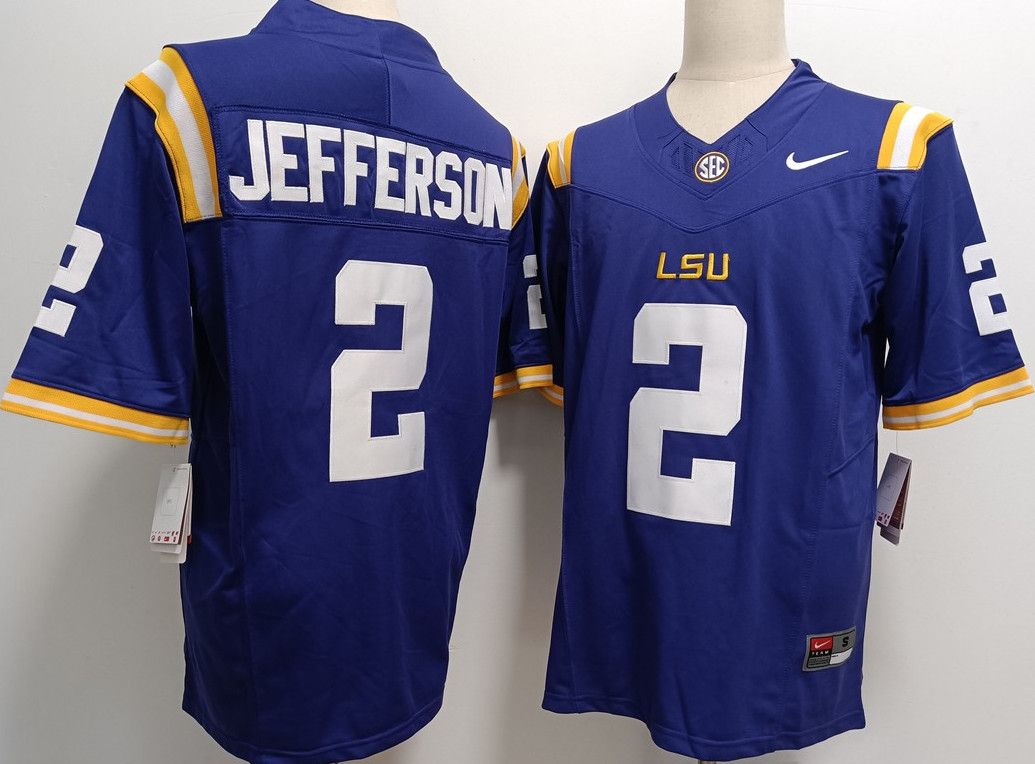 Other Men's LSU Tigers 2 Justin Jefferson Purple Jerseys Size US S / EU 44-46 / 1 - 3 Thumbnail