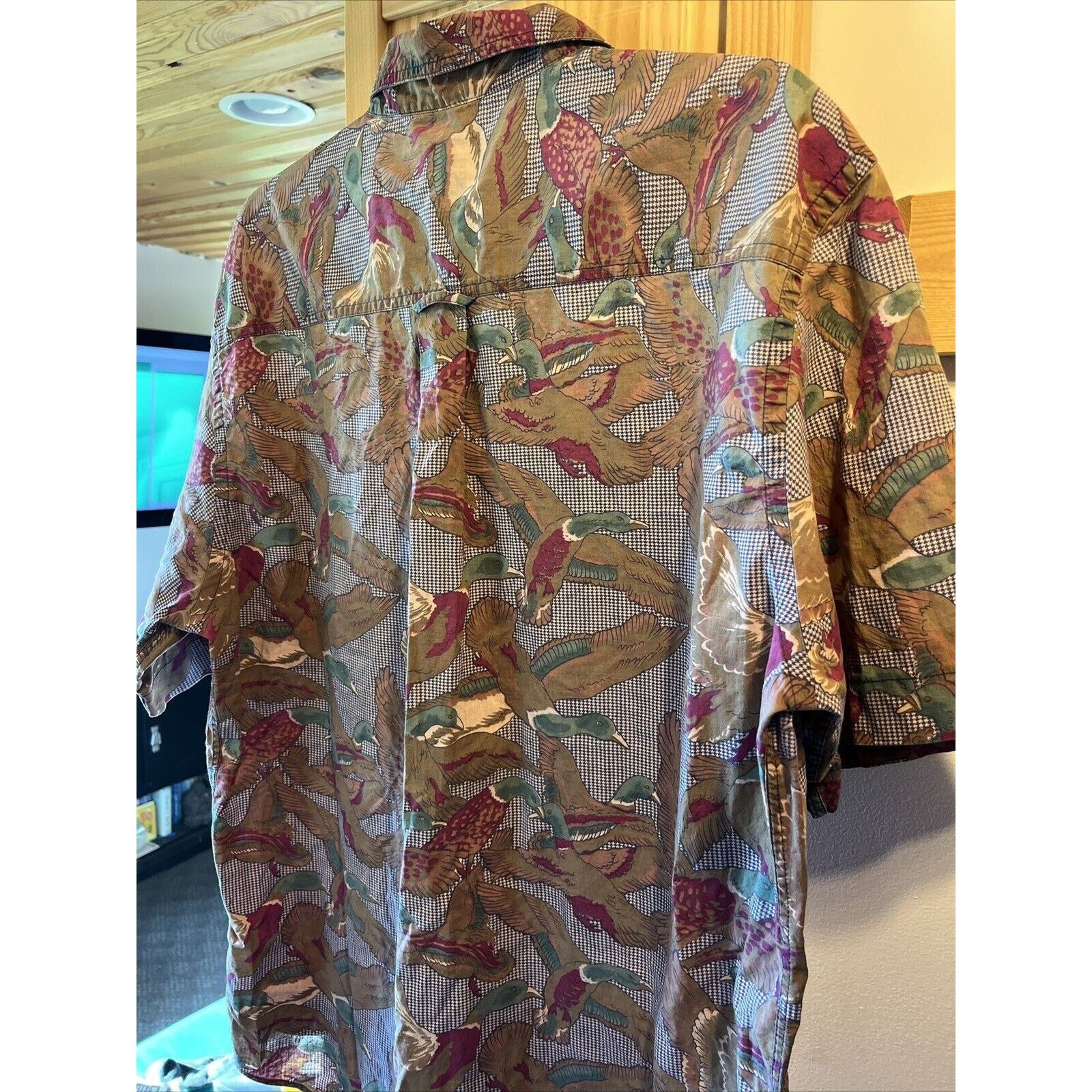 Allen Solly Allen Solly Vintage Men’s 17.5 34/35 Duck Print Cotton Shirt Size US L / EU 52-54 / 3 - 12 Thumbnail