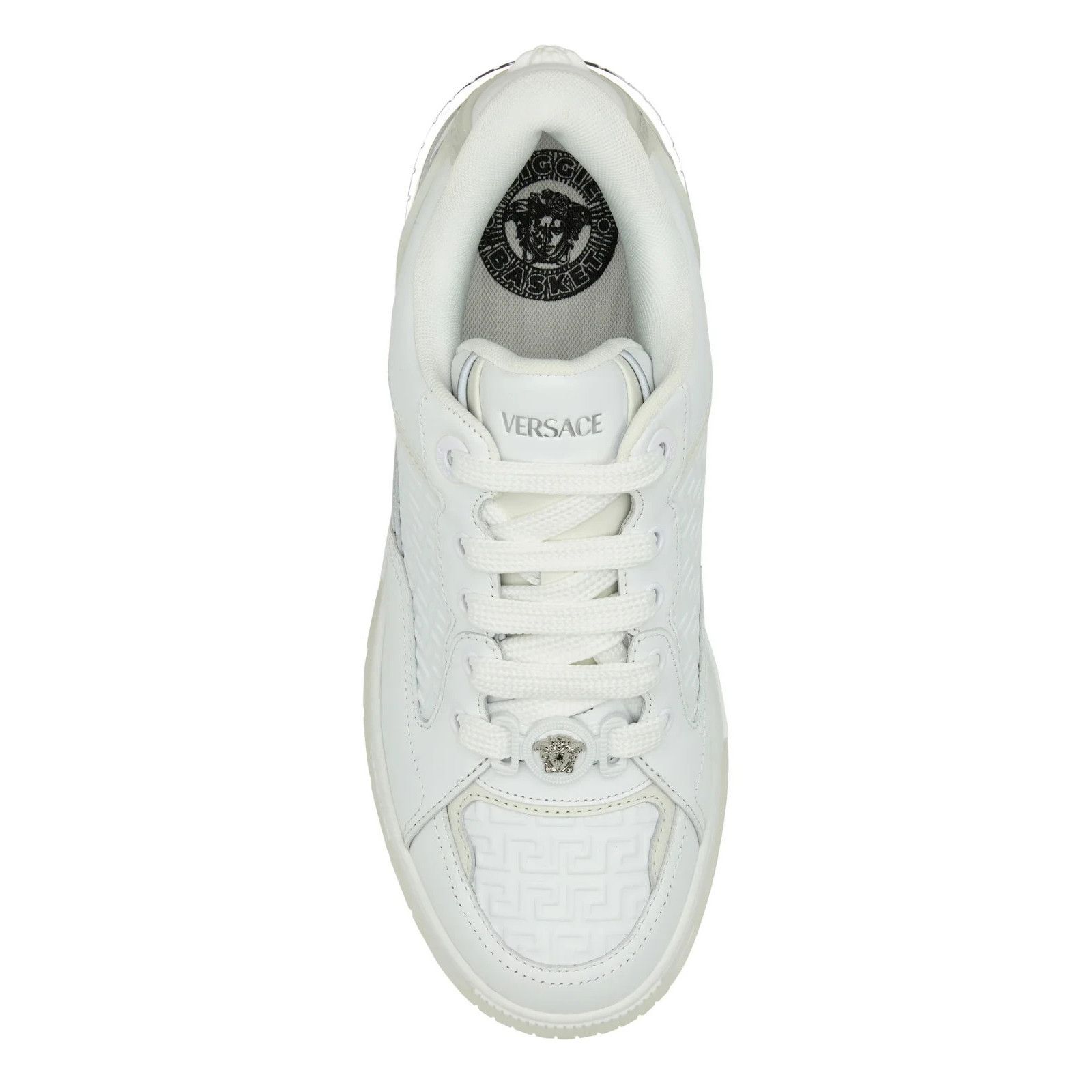 Versace VERSACE White Leather Sneakers New And Authentic (Men's size Size US 8.5 / EU 41-42 - 4 Thumbnail