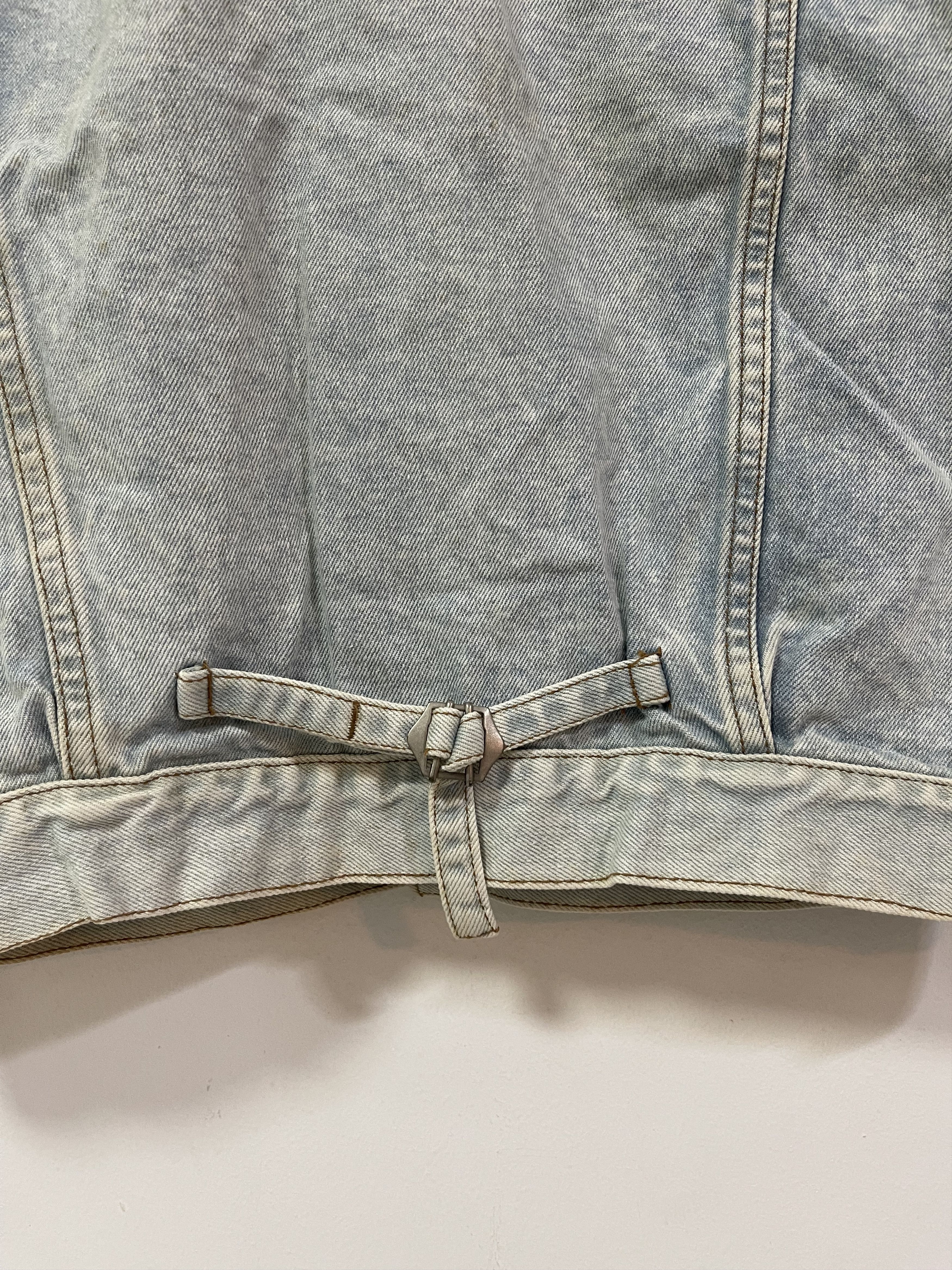 Japanese Brand Distressed Japan Design Super Wash Denim Jacket Size US S / EU 44-46 / 1 - 12 Thumbnail